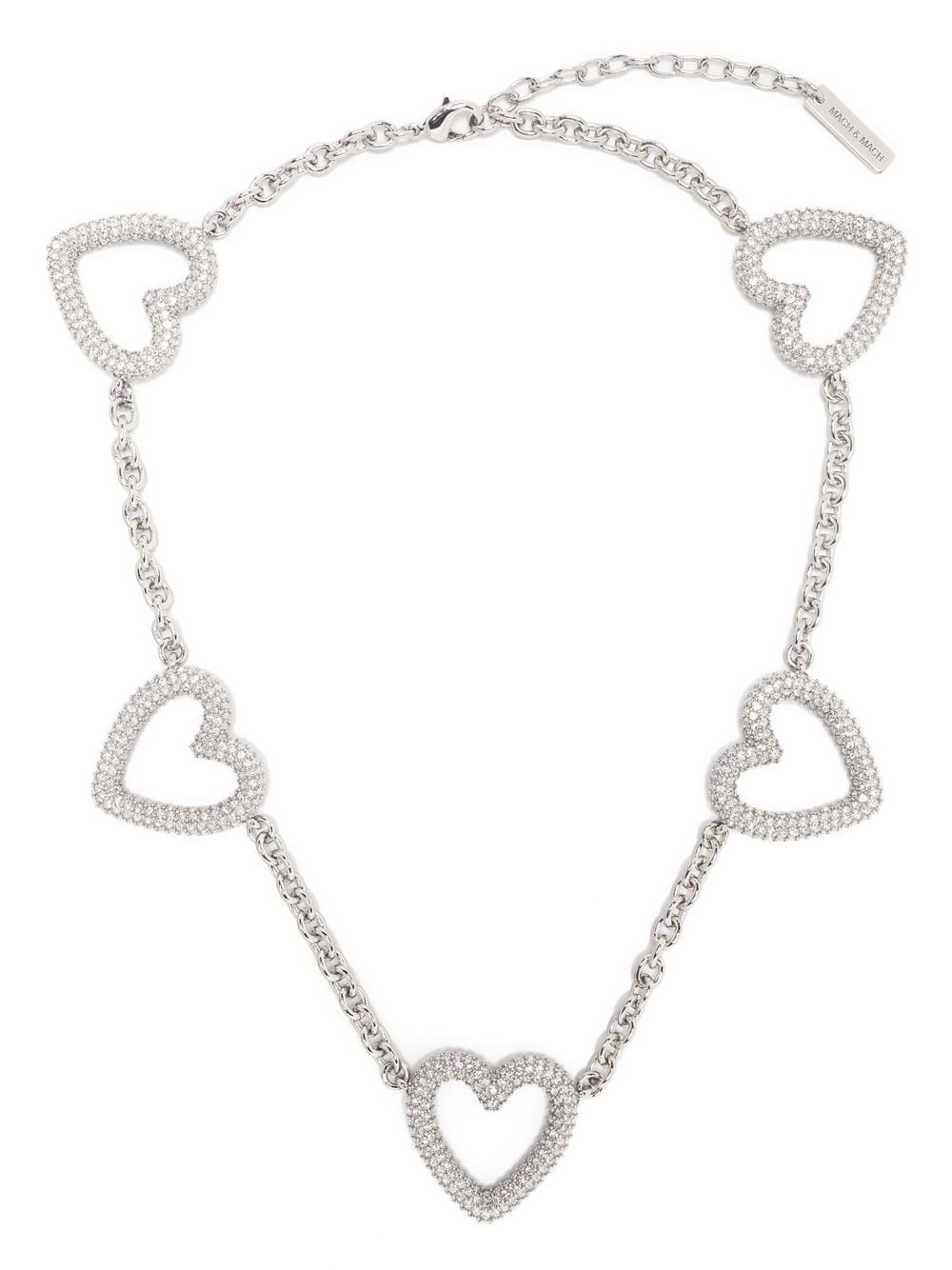 heart-shape crystal necklace - 1