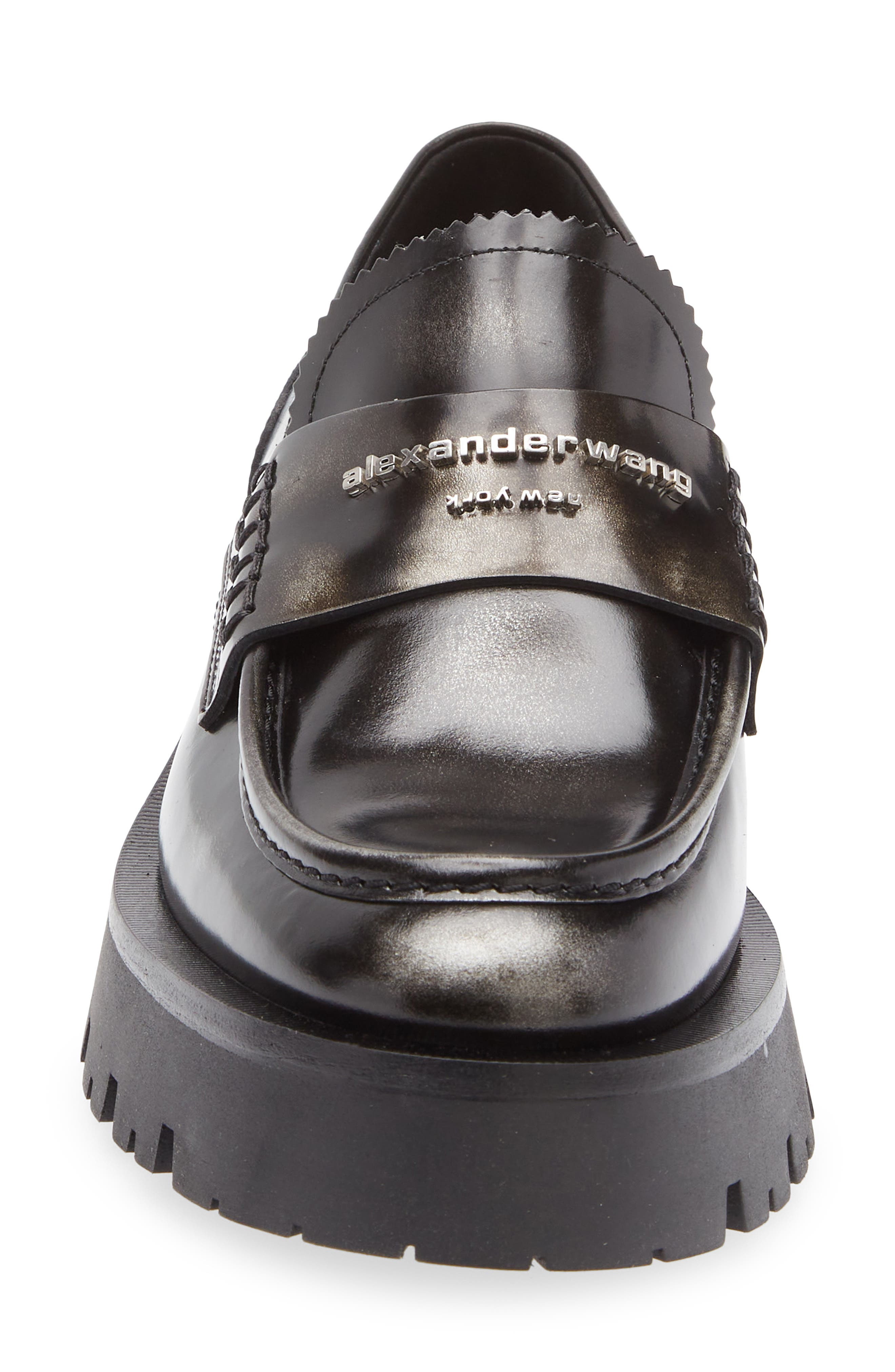 Alexander Wang Carter Lug Sole Loafer in Black/Grey at Nordstrom - 4