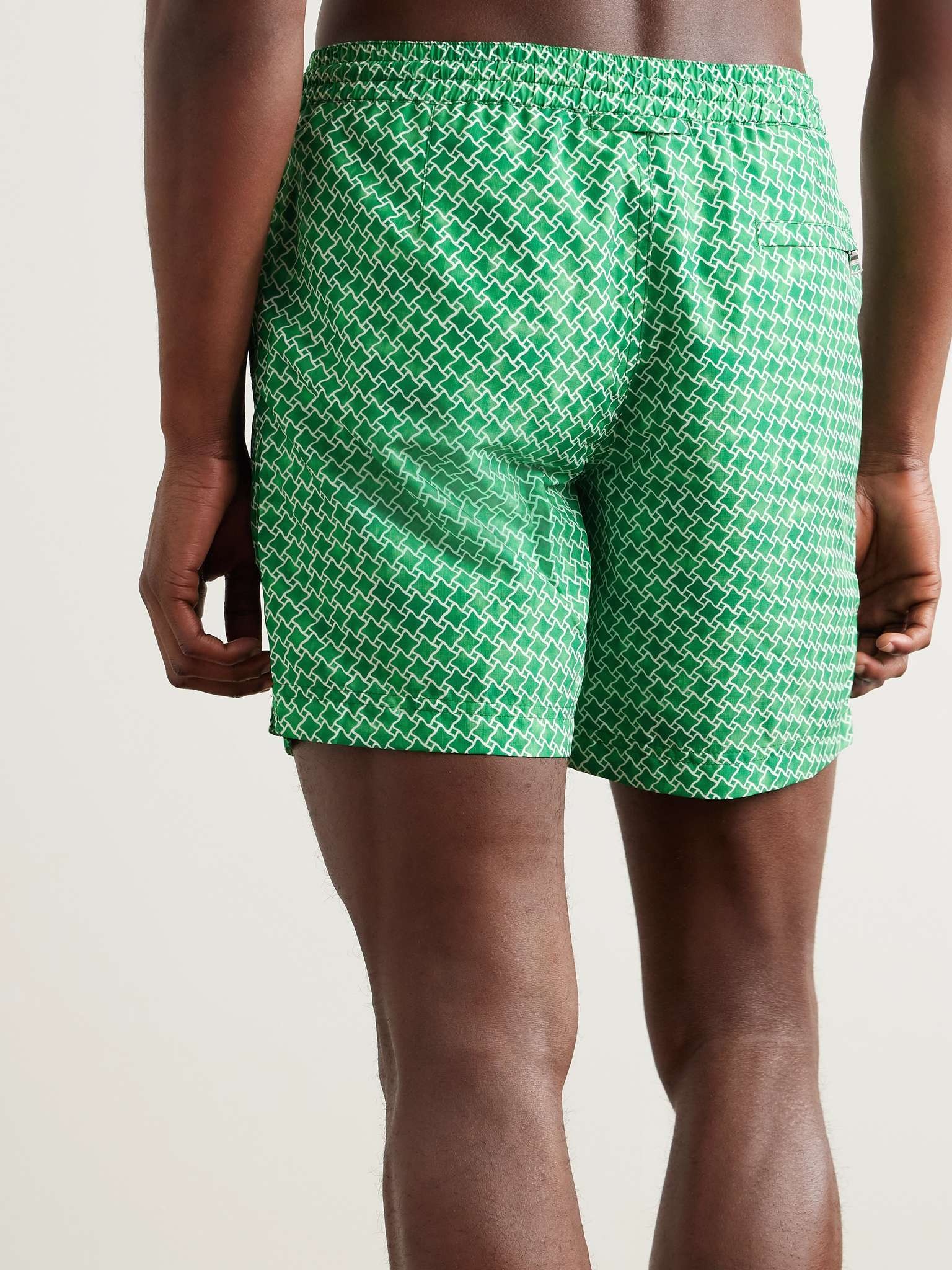 Standard Slim-Fit Straight-Leg Mid-Length Printed Swim Shorts - 3