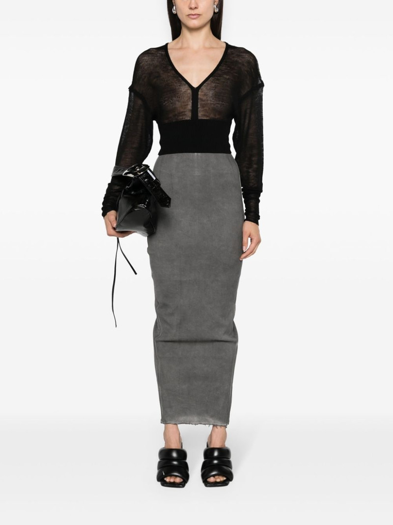 Rick Owens Dirt Pillar maxi pencil skirt outlook