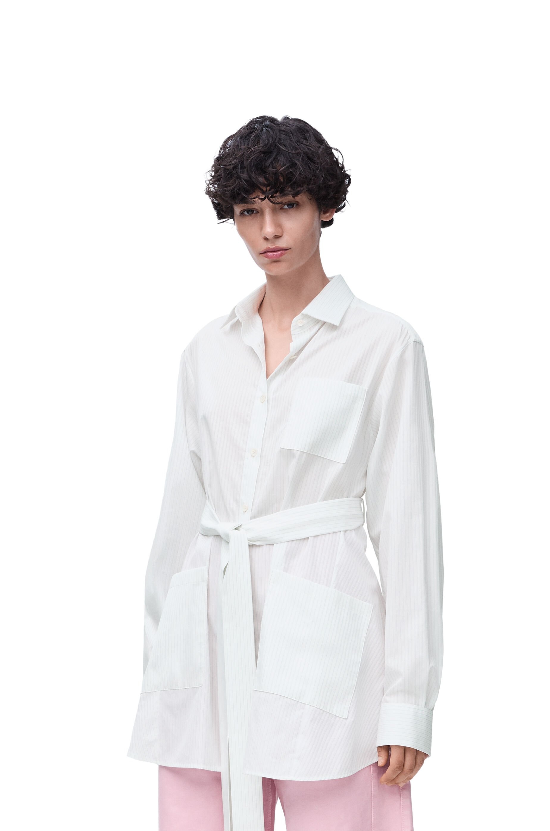 Belted blouse in cotton - 3
