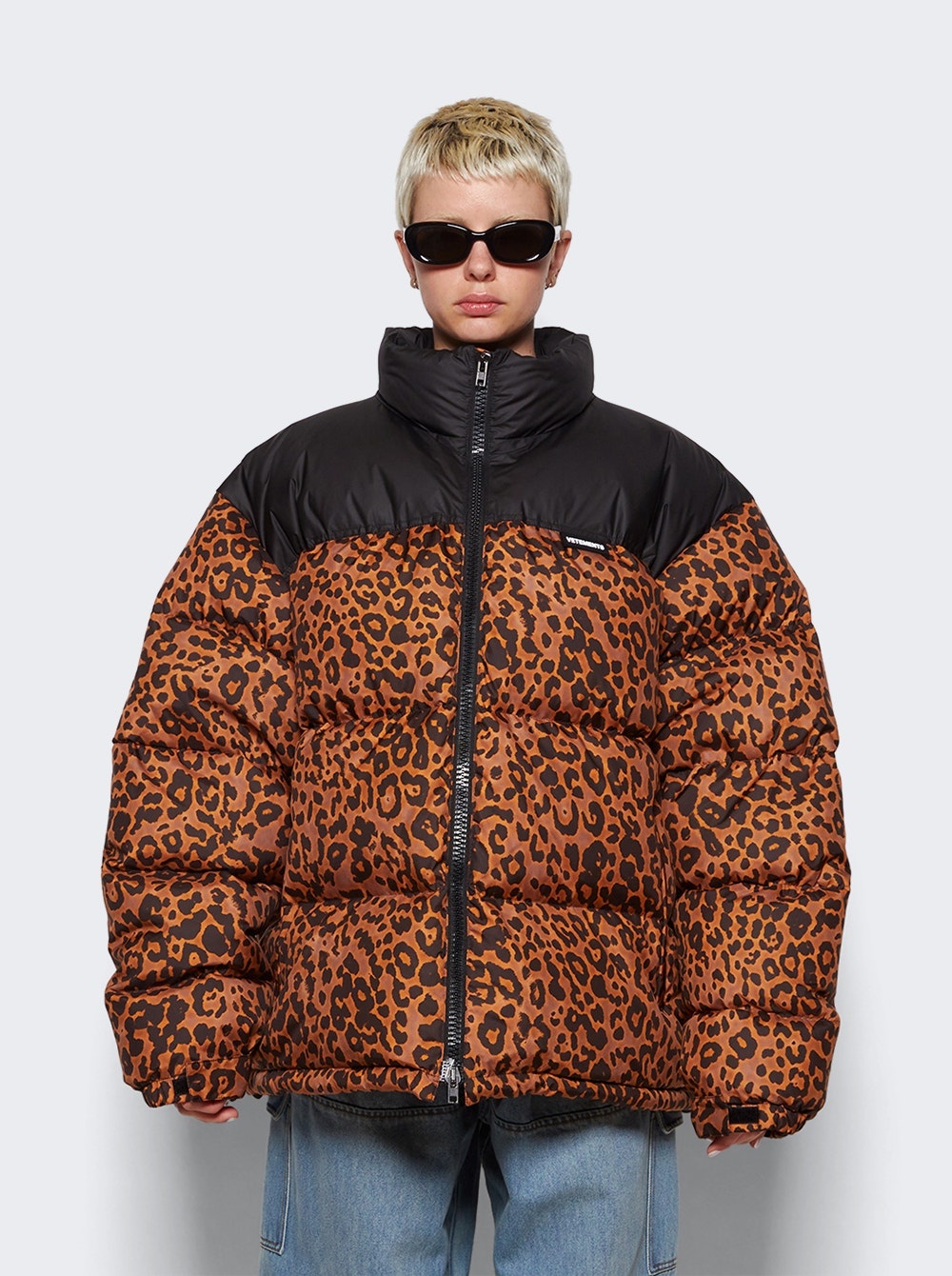 Logo Puffer Jacket Leopard - 3