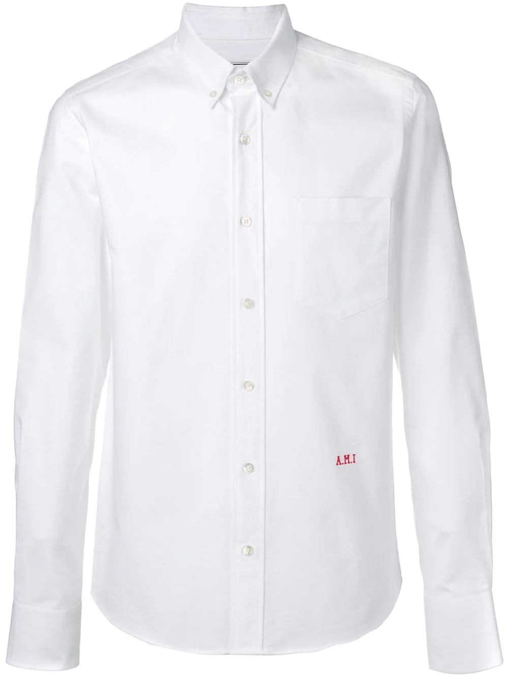 Slim Fit Button-down Shirt A.m.i Front Embroidery - 1