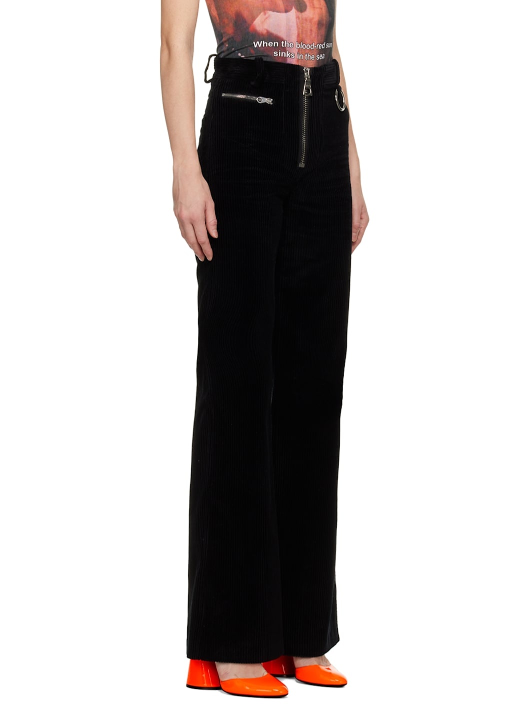 Black O-Ring Trousers - 2