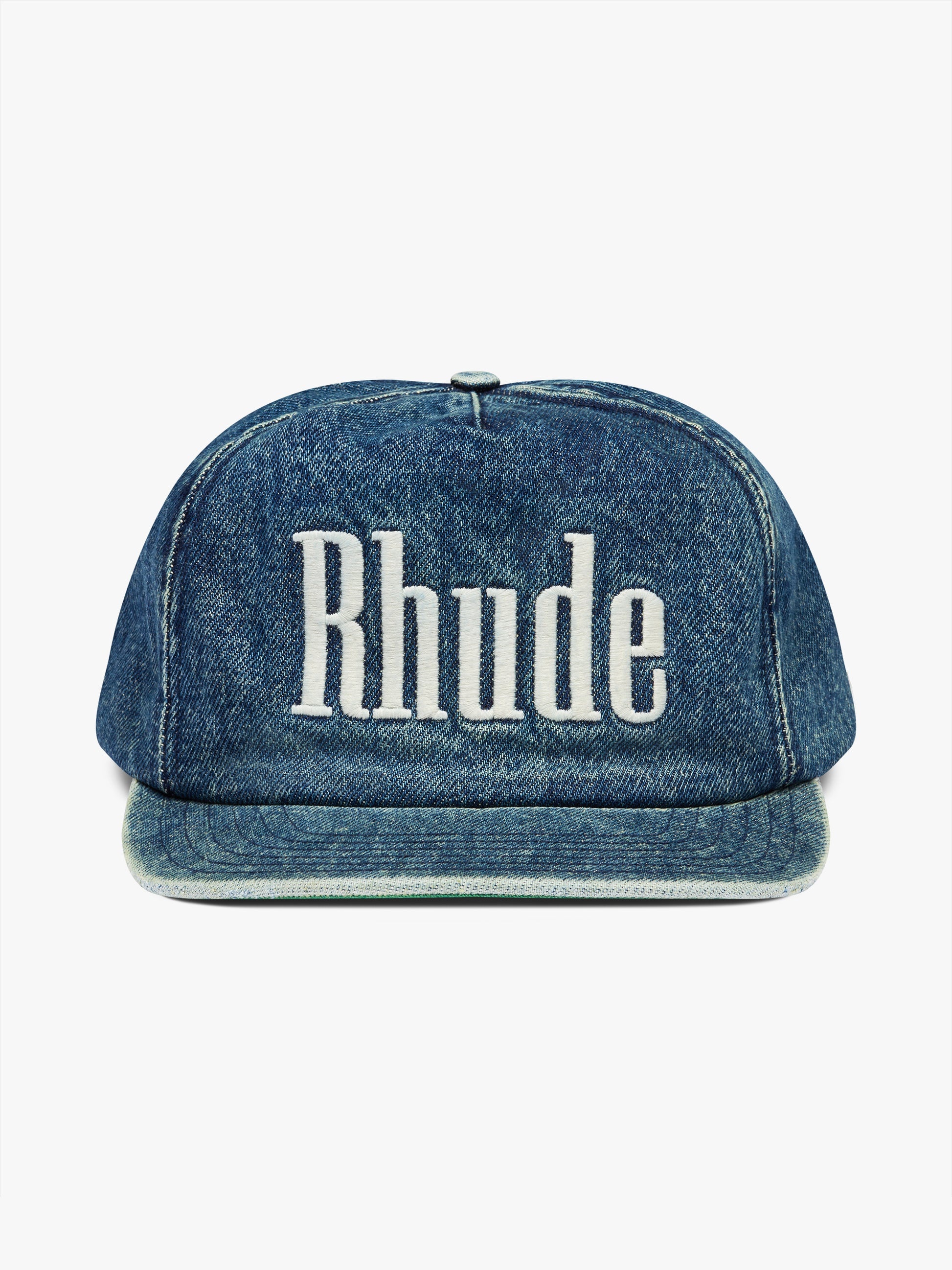 WASHED DENIM LOGO HAT - 1