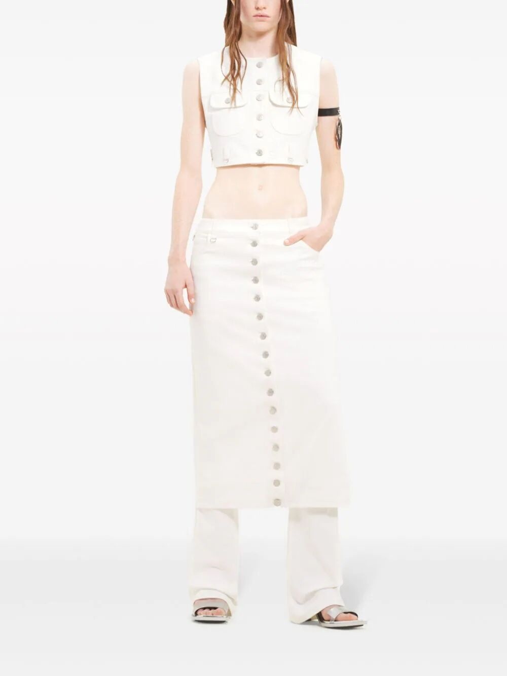 スカート Courreges Classic Long Denim Skirt courrèges COURREGES DENIM SKIRT | jacquestine_boutique