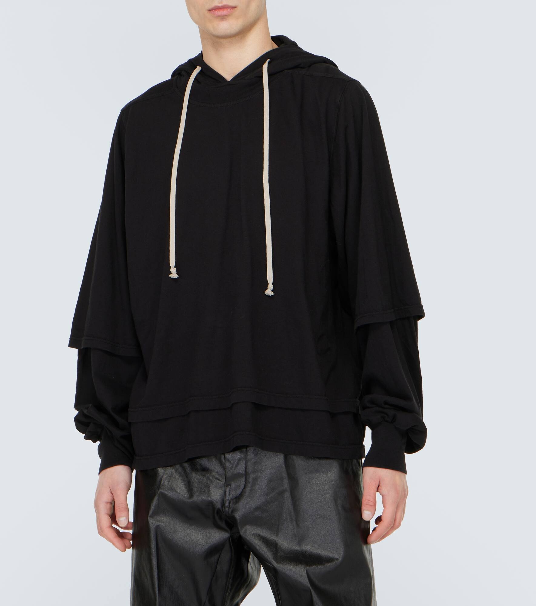 Hustler cotton jersey hoodie - 3