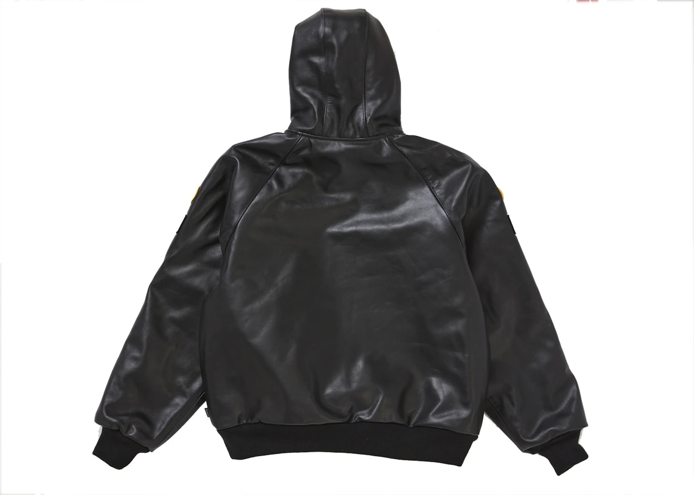 Supreme Vanson Leathers Hooded Work Jacket Black - 3