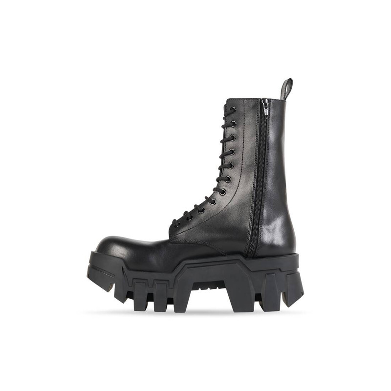 BALENCIAGA Women's Bulldozer Lace-up Boot in Black outlook
