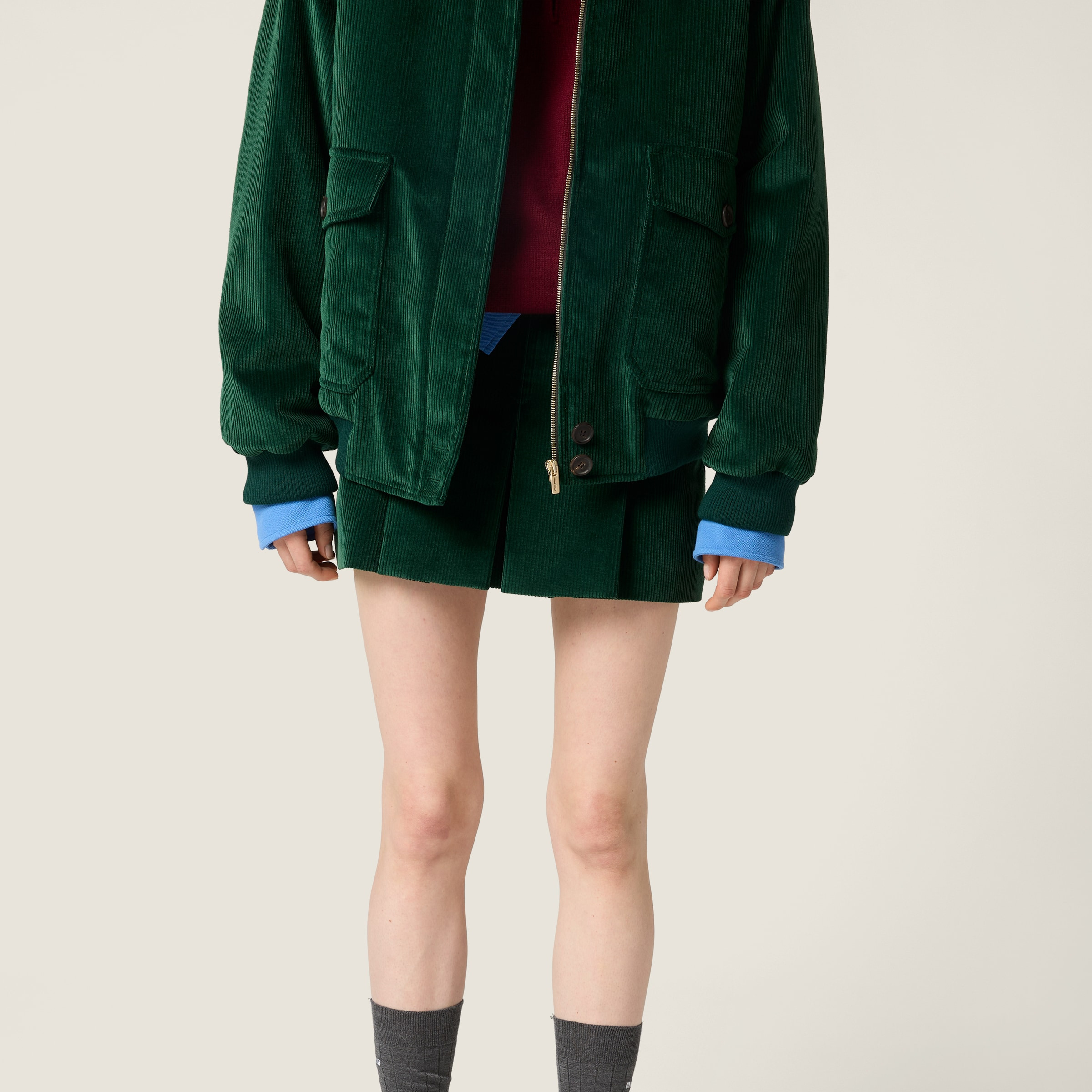 Padded corduroy blouson - 5