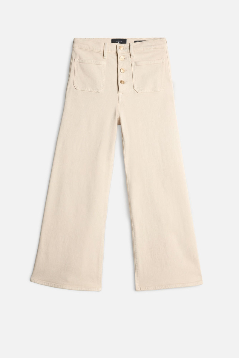 Luxe Vintage Ultra High Rise Cropped Jo in Creme 1