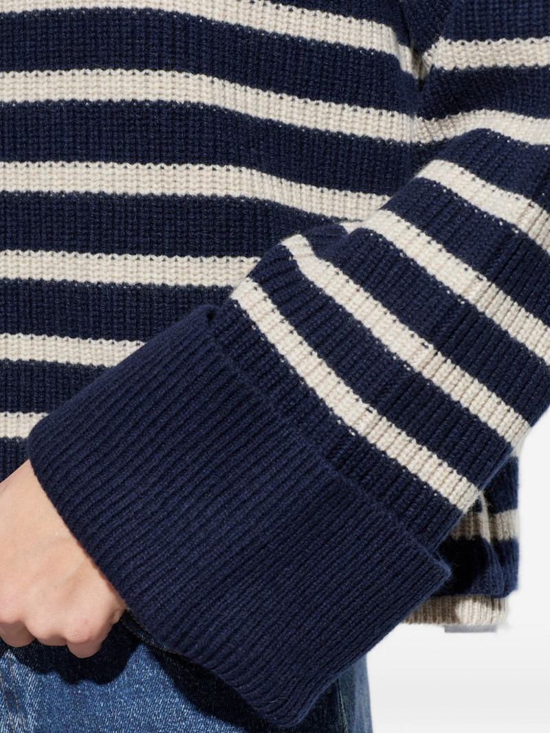 striped roll-neck sweater 5