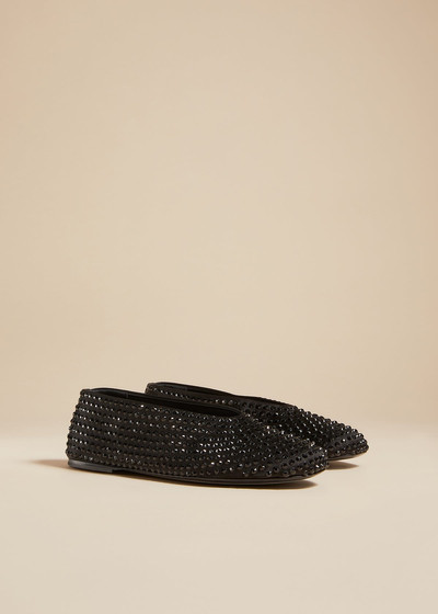 KHAITE The Marcy Flat in Black with Black Crystals outlook