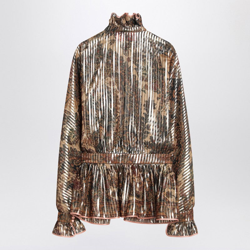 Valentino Loose Pleated Silk-Blend Shirt Women - 2