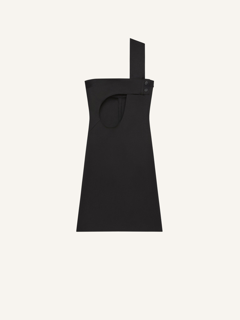 SHORT CUT-OUT SATIN DRESS 1
