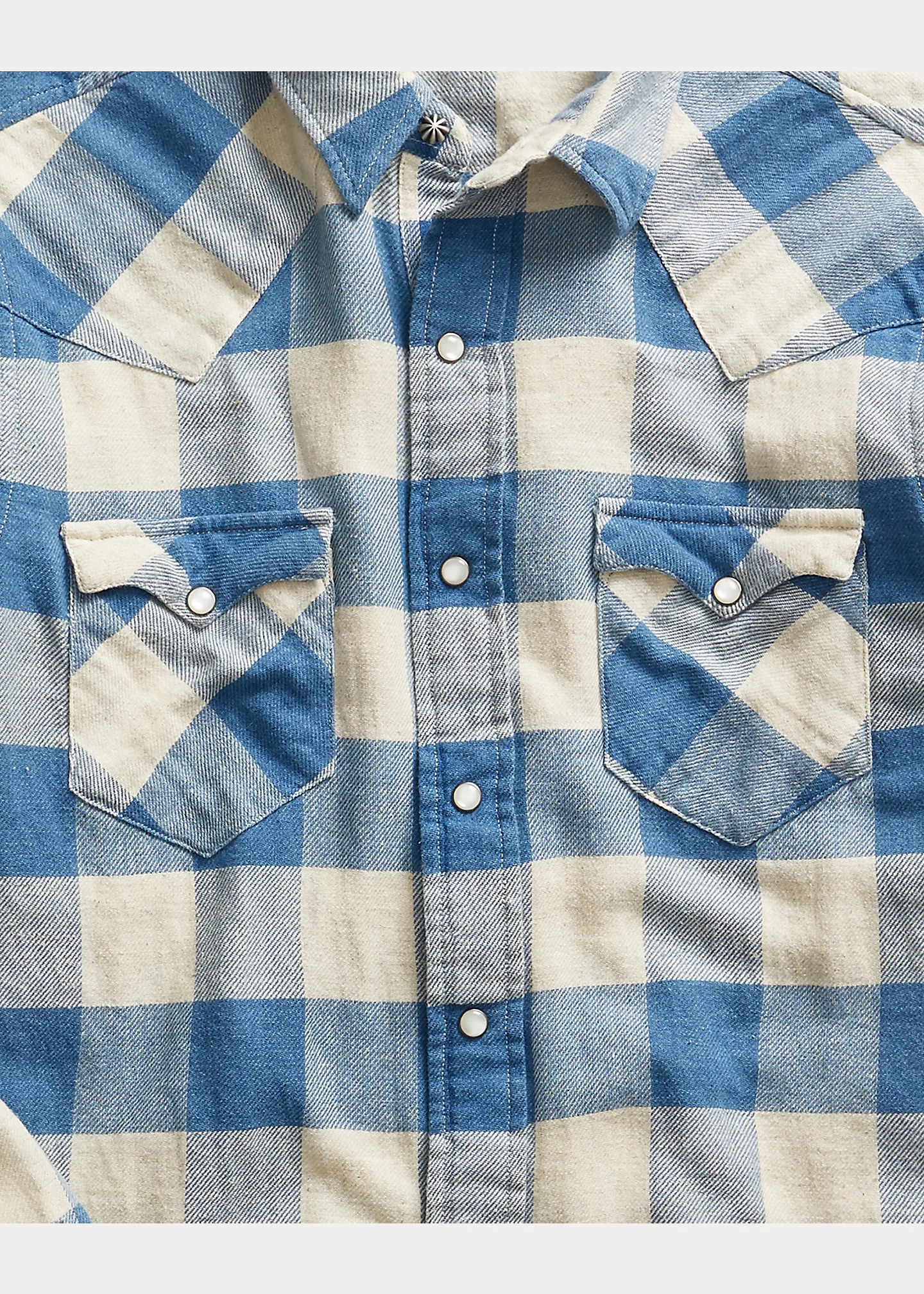 Slim Fit Plaid Twill Western Shirt - 3