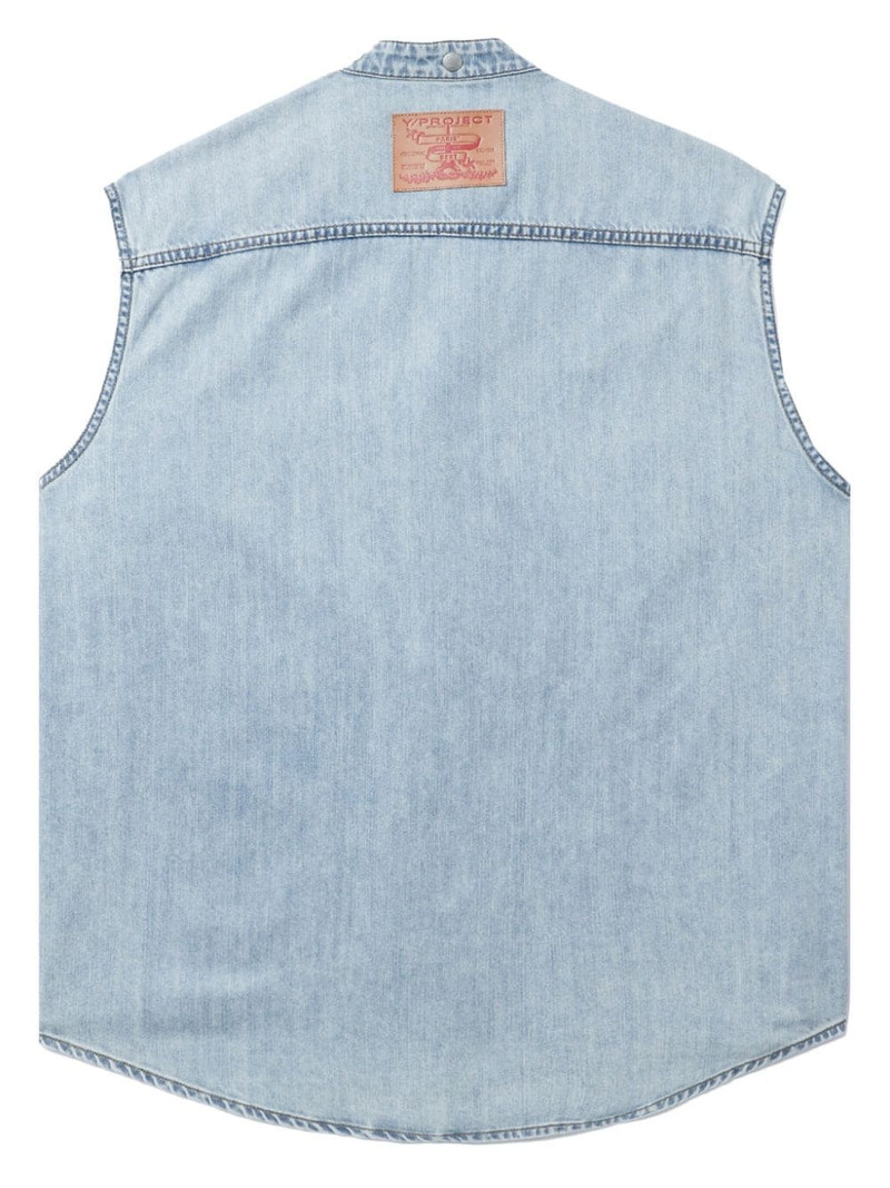patch pocket detailing denim vest 6