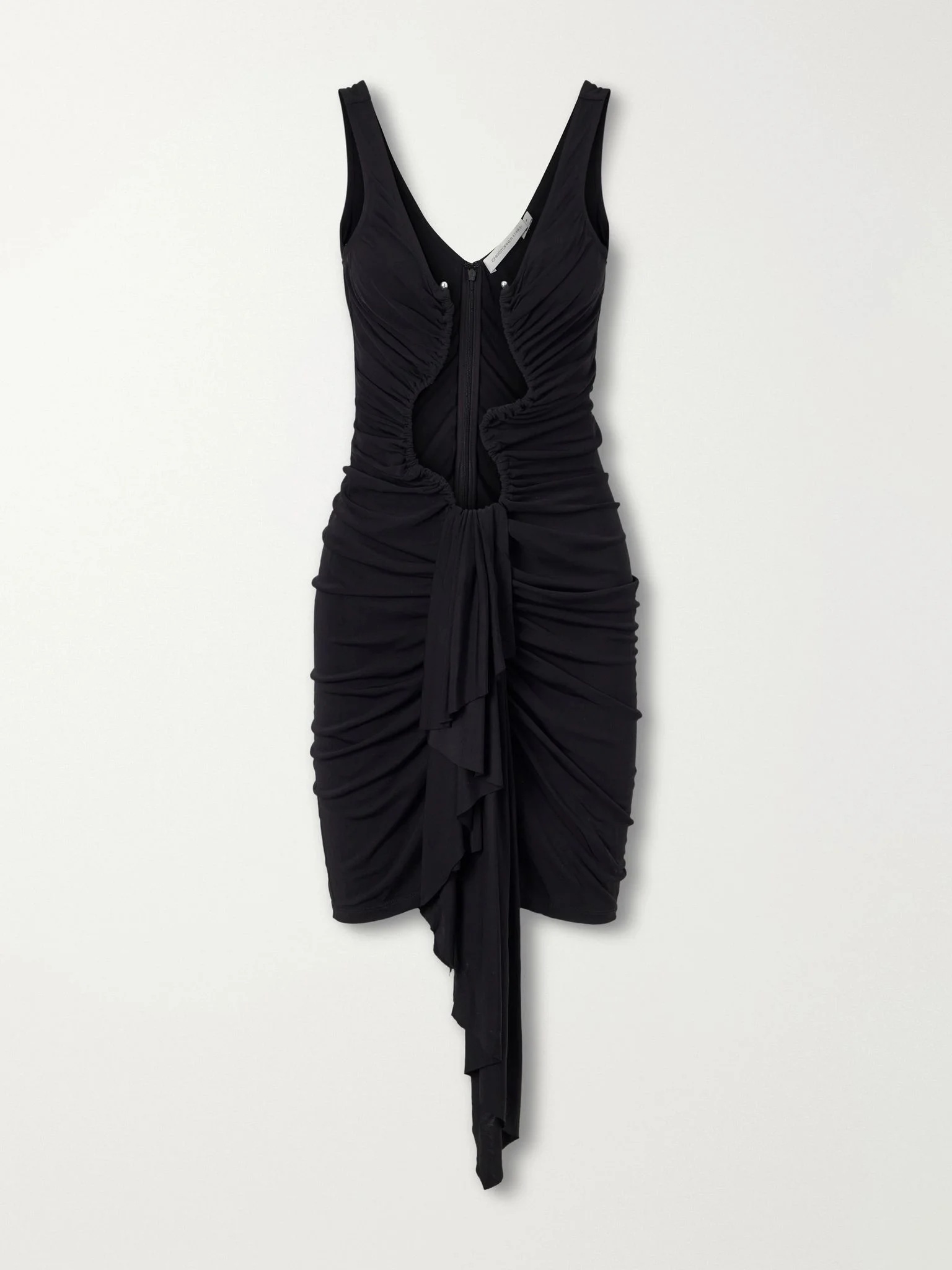 Salacia embellished draped jersey mini dress Black - 1