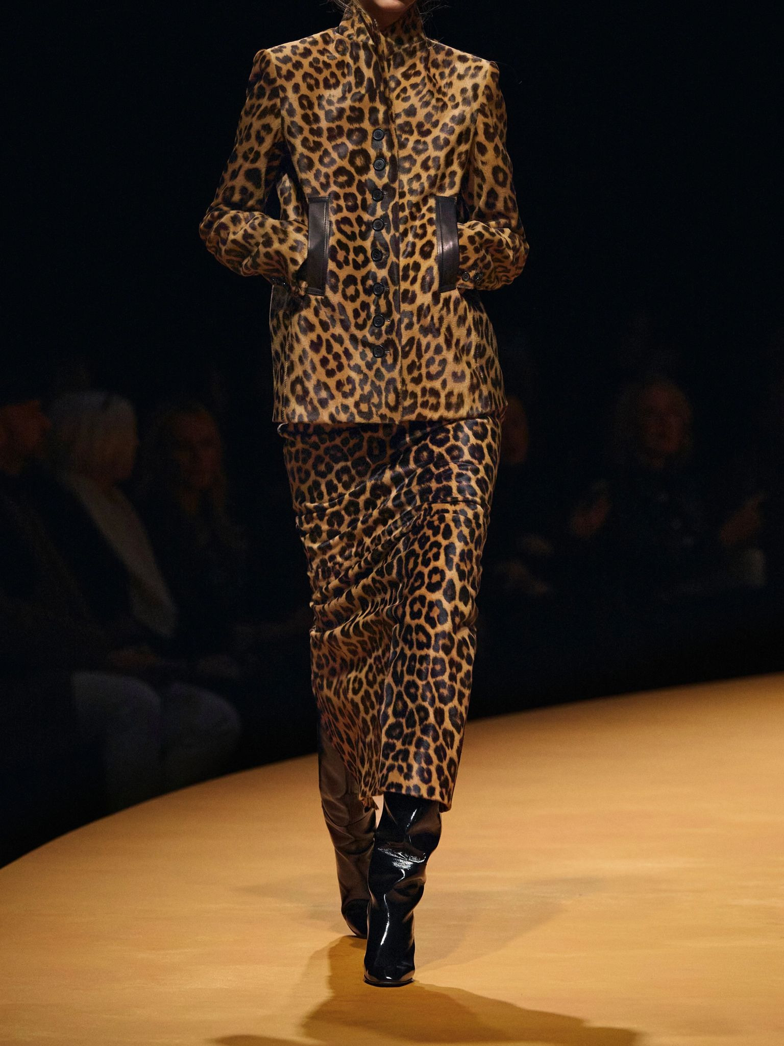 Saraphina leather-trimmed leopard-print calf hair jacket Leopard print - 4