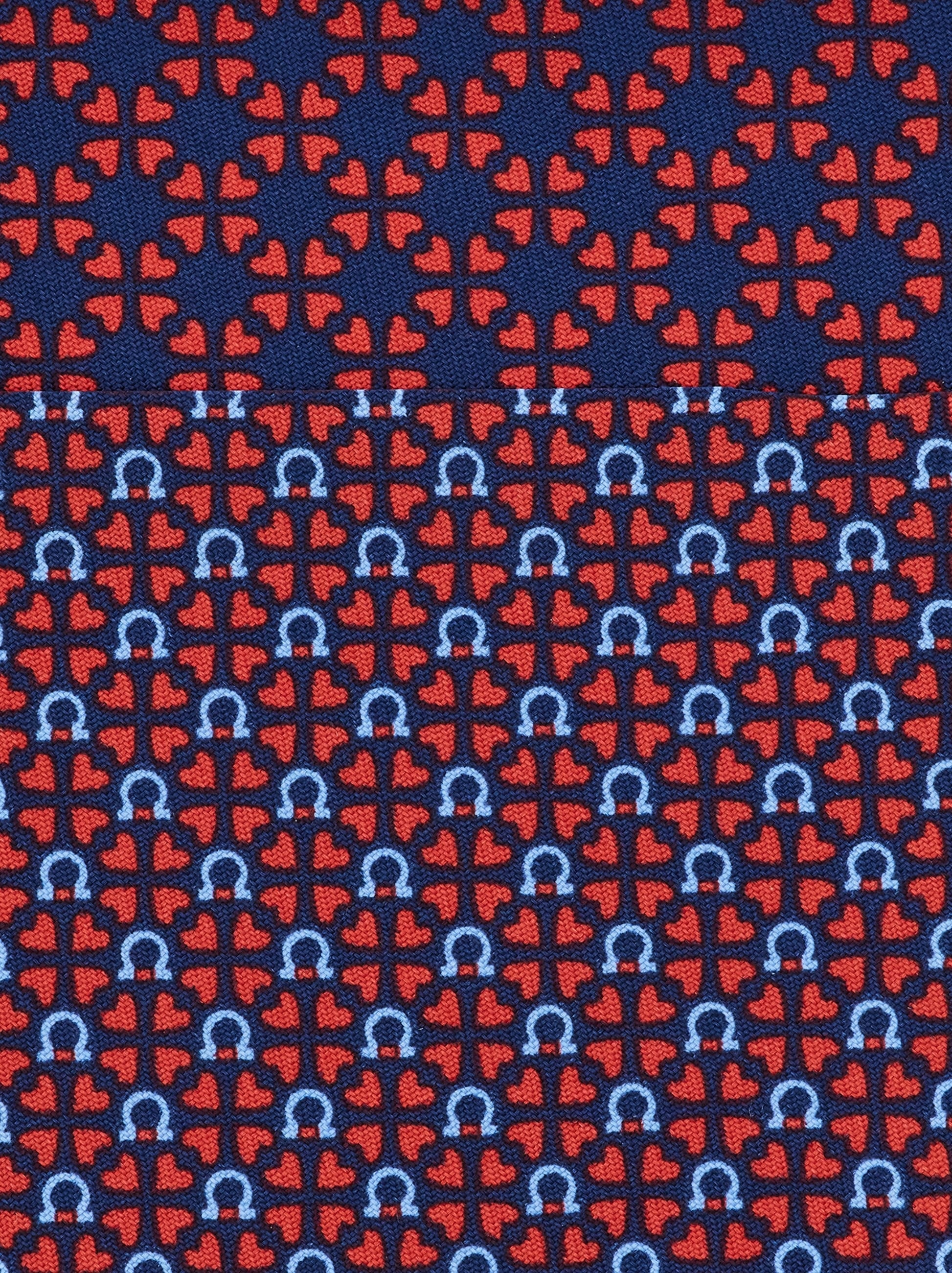 Gancini and hearts printed silk tie - 2