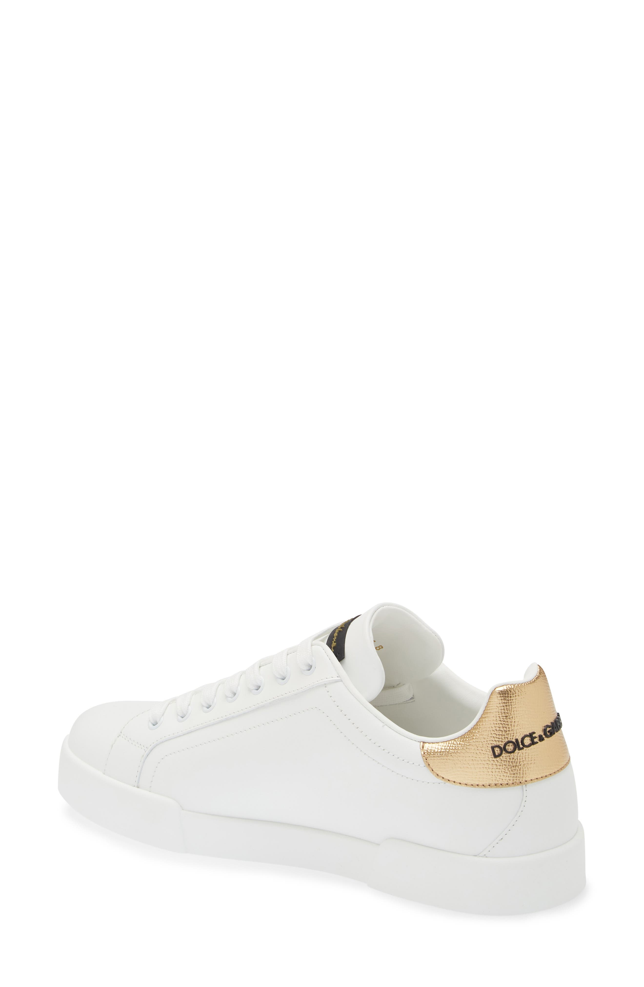 Dolce&Gabbana Portofino Crest Sneaker in White at Nordstrom - 2