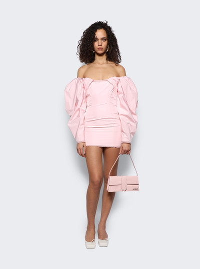 JACQUEMUS La Robe Taffeta Mini Dress Light Pink outlook