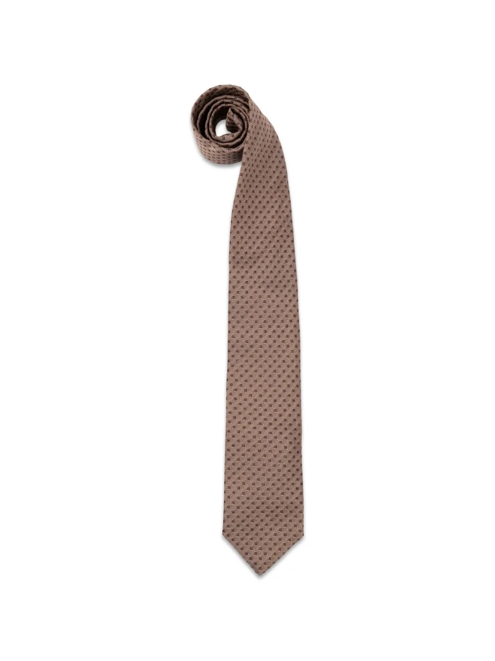 geometric-pattern silk tie - 1