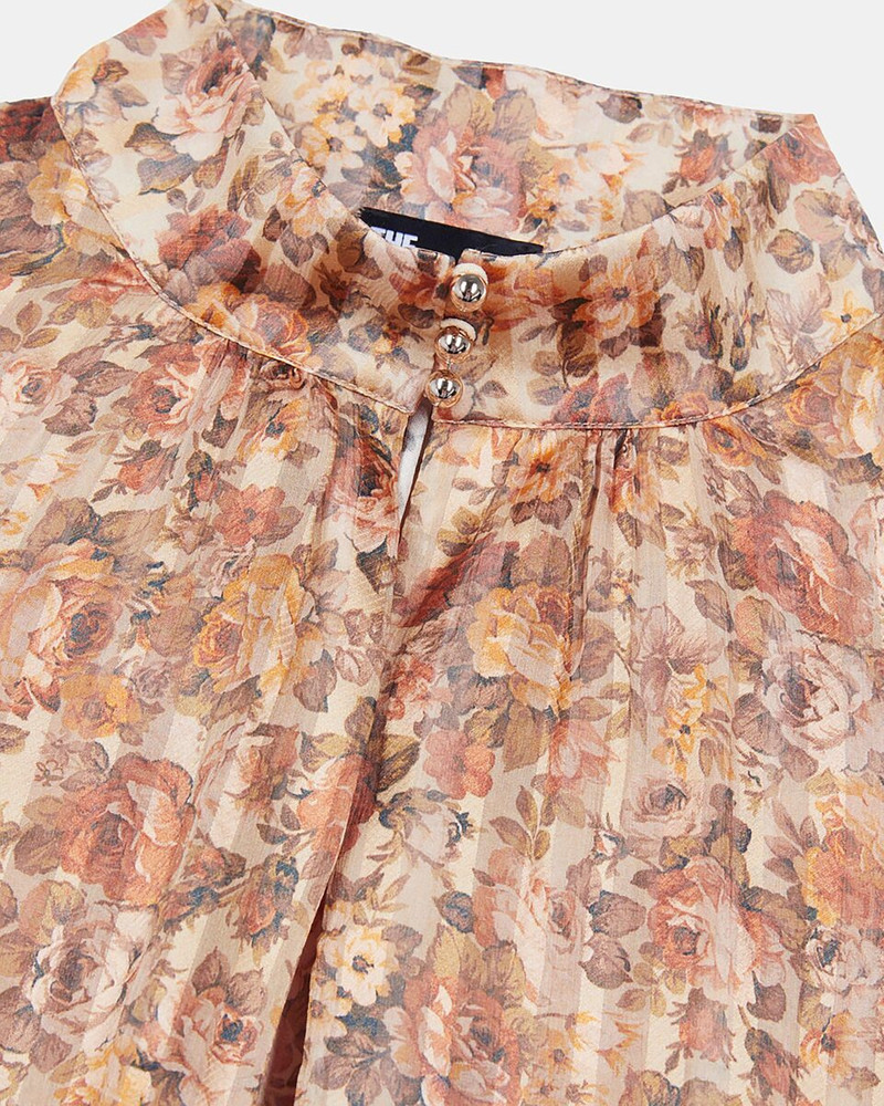 FLOWER PRINT SILK TOP 7