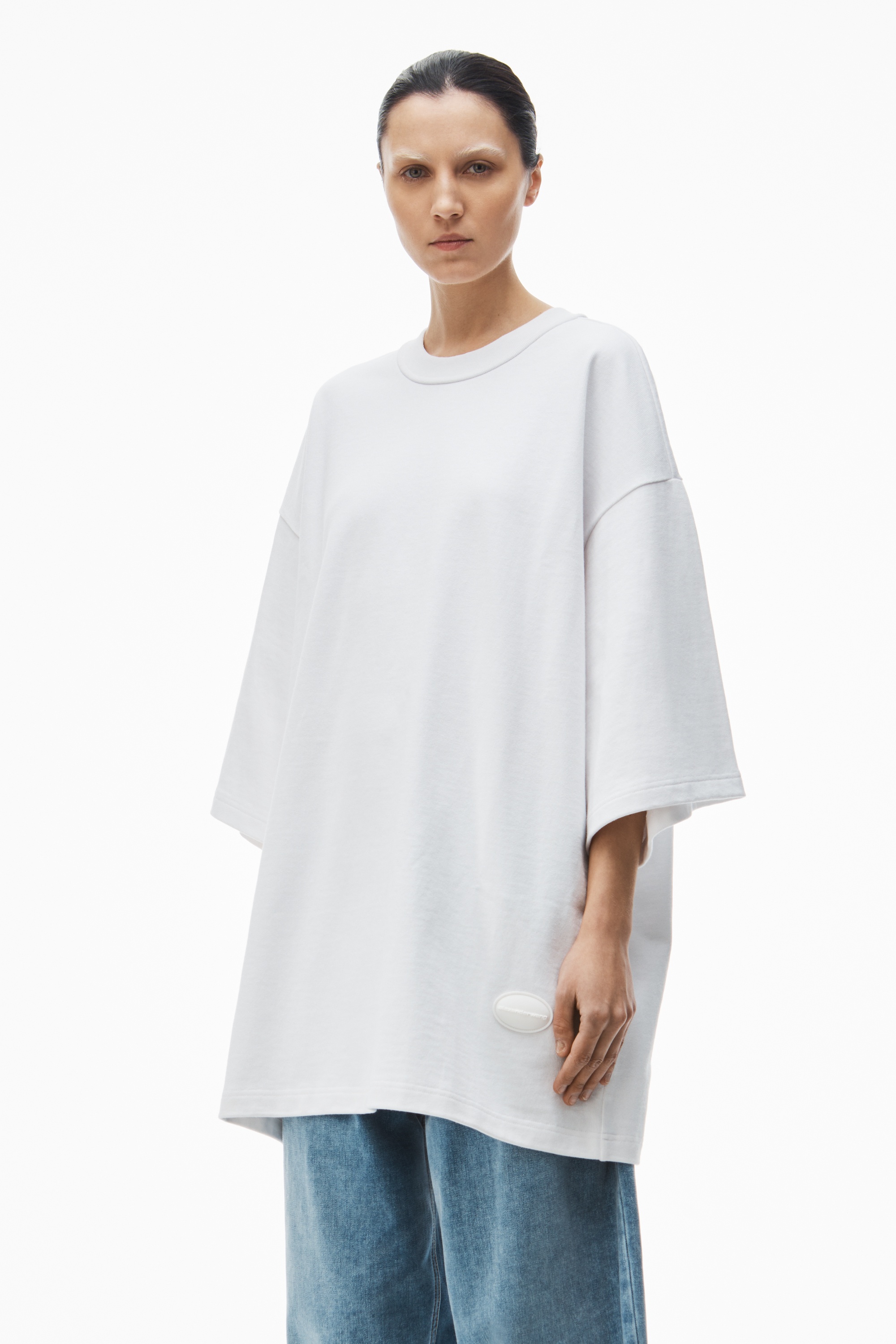 oversize drop-sleeve tee in japanese cotton jersey - 2