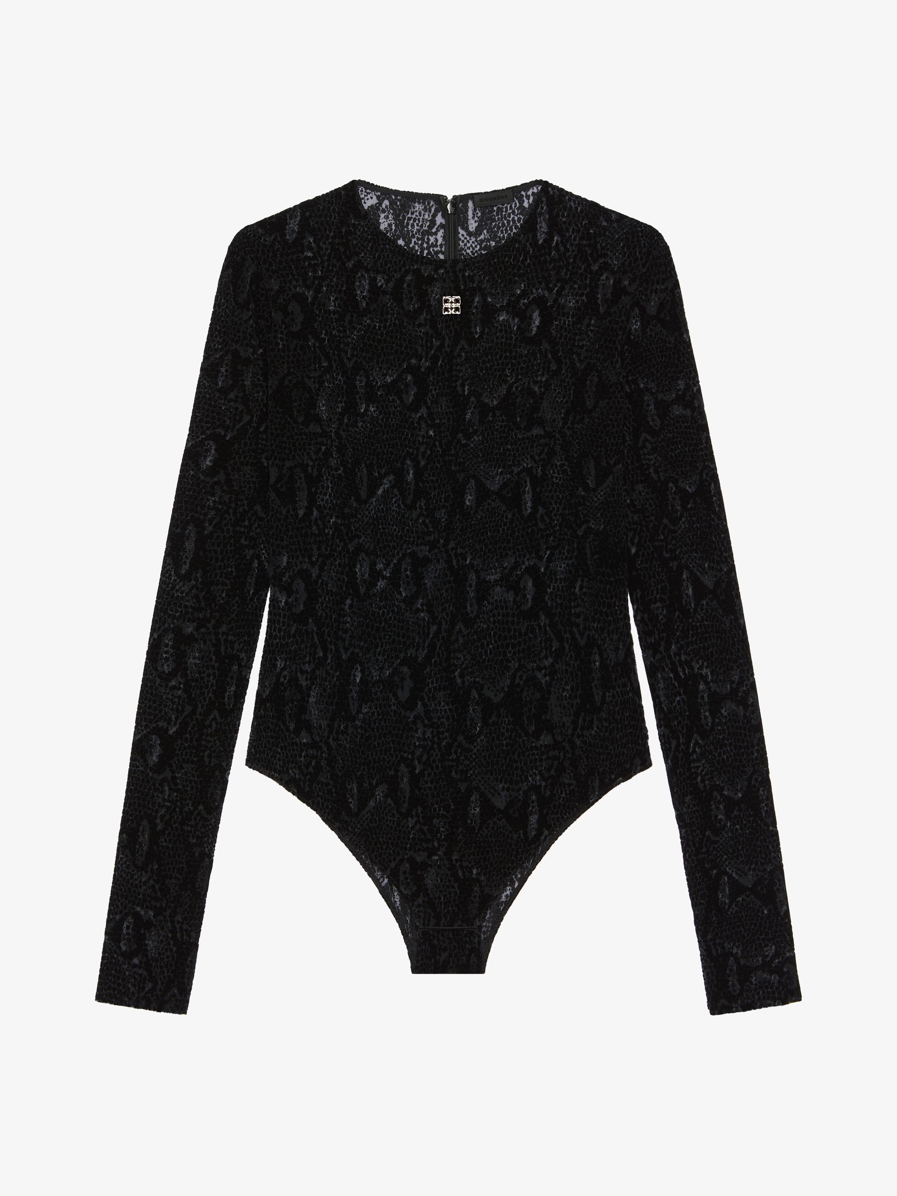 BODYSUIT IN PYTHON PRINT TULLE WITH 4G DETAIL - 1