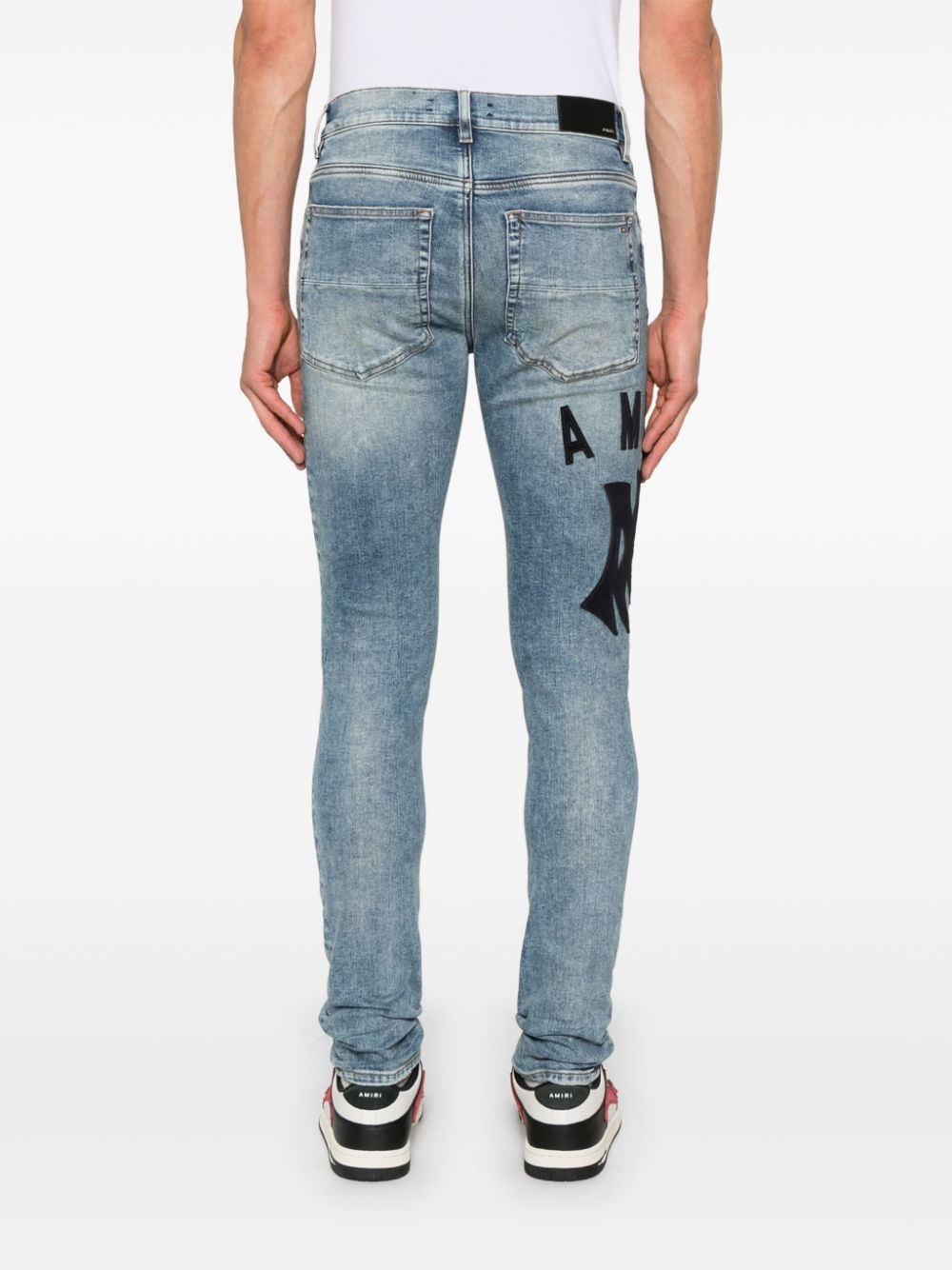 logo-appliqué skinny jeans - 4