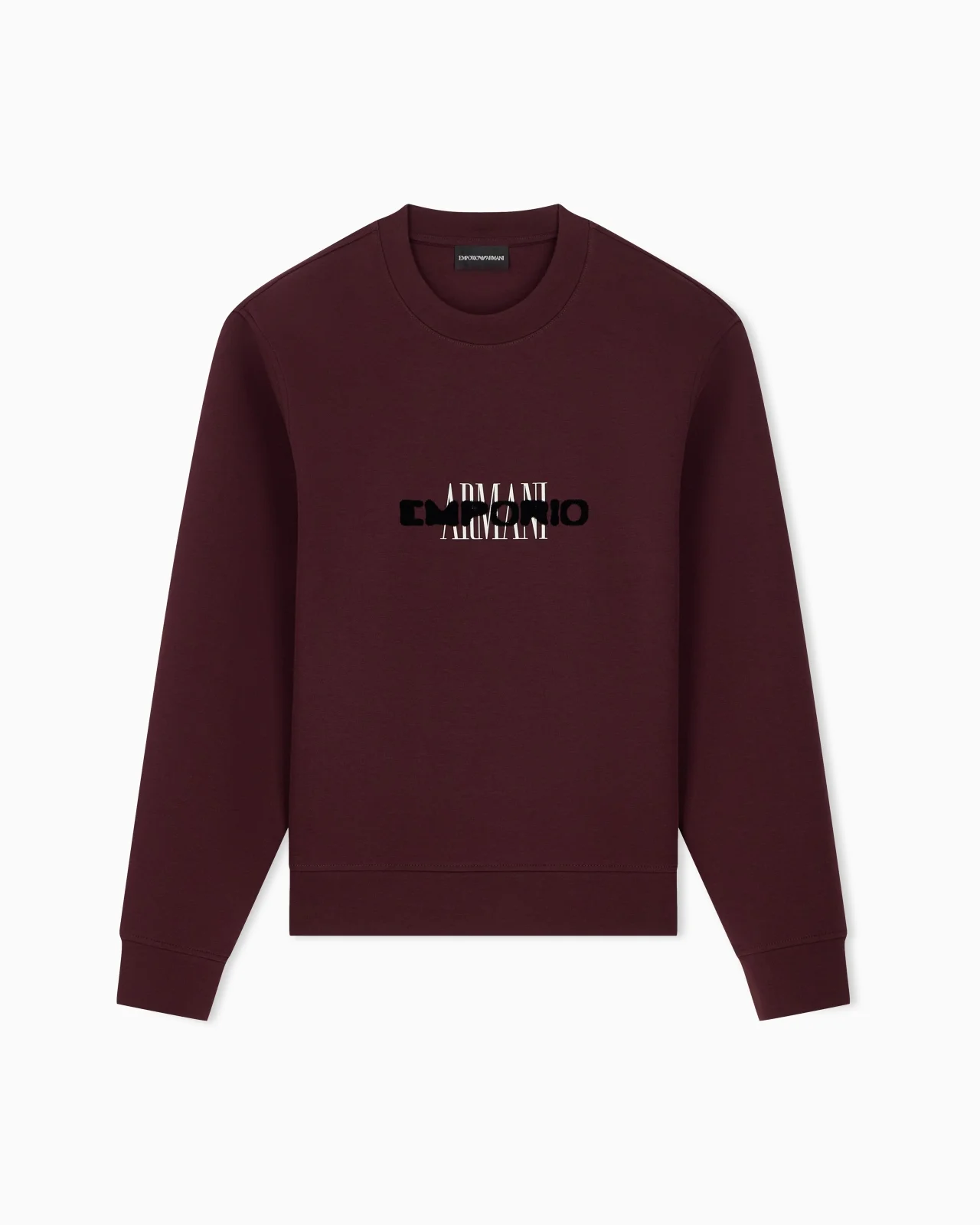 DOUBLE JERSEY SWEATSHIRT WITH CONTRASTING LOGO - 1