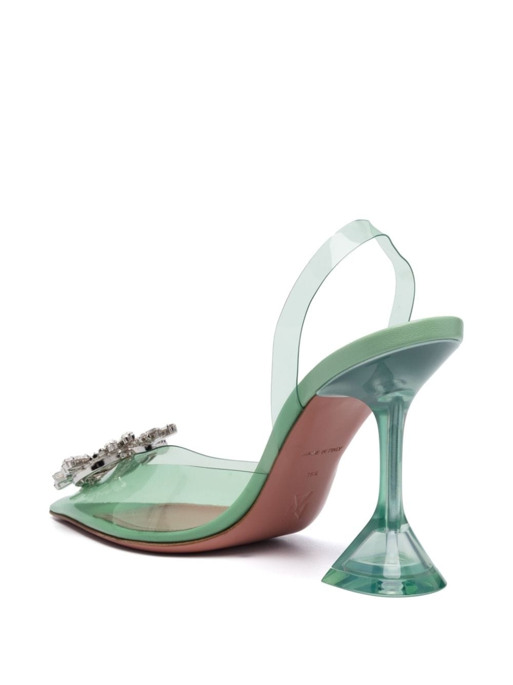 Begum crystal-buckle slingback pumps - 3
