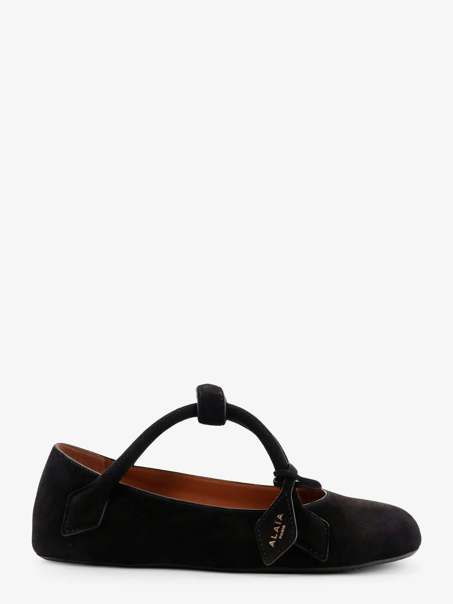 Alaia Le Teckel Suede Ballet Flats Black - 1