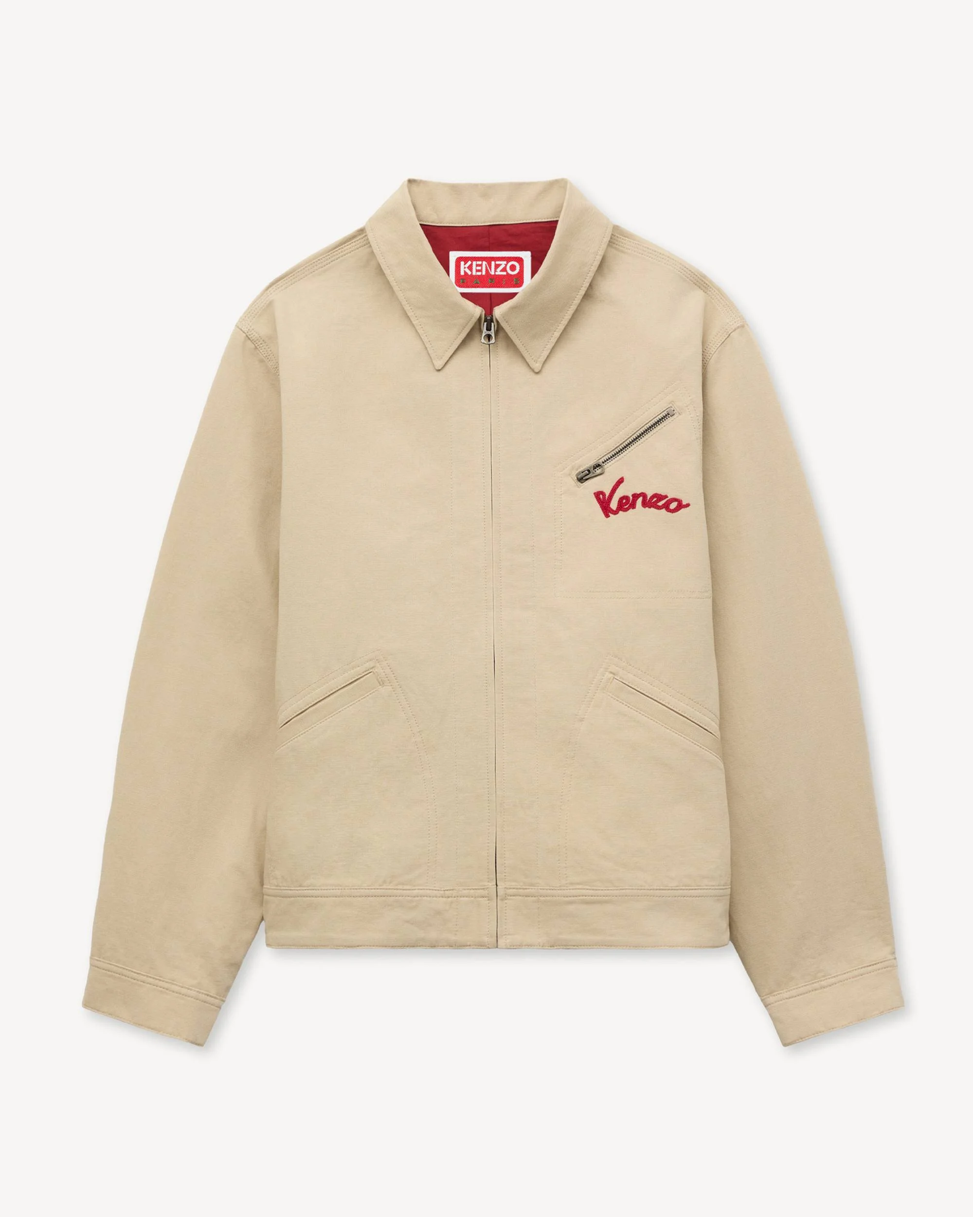'KENZO Varsity' embroidered genderless workwear blouson in cotton - 1