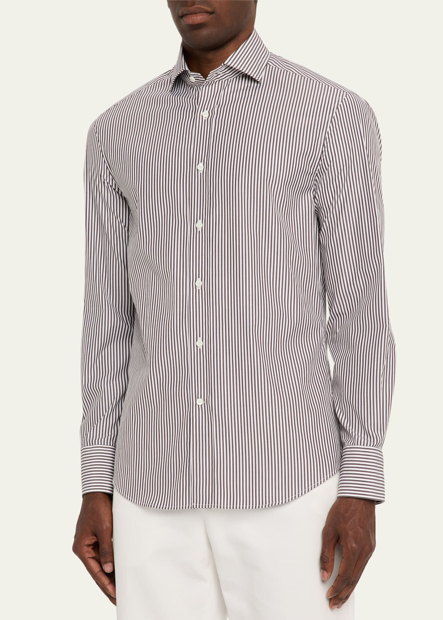 Men's Narrow Striped Long-Sleeve Shirt - 4