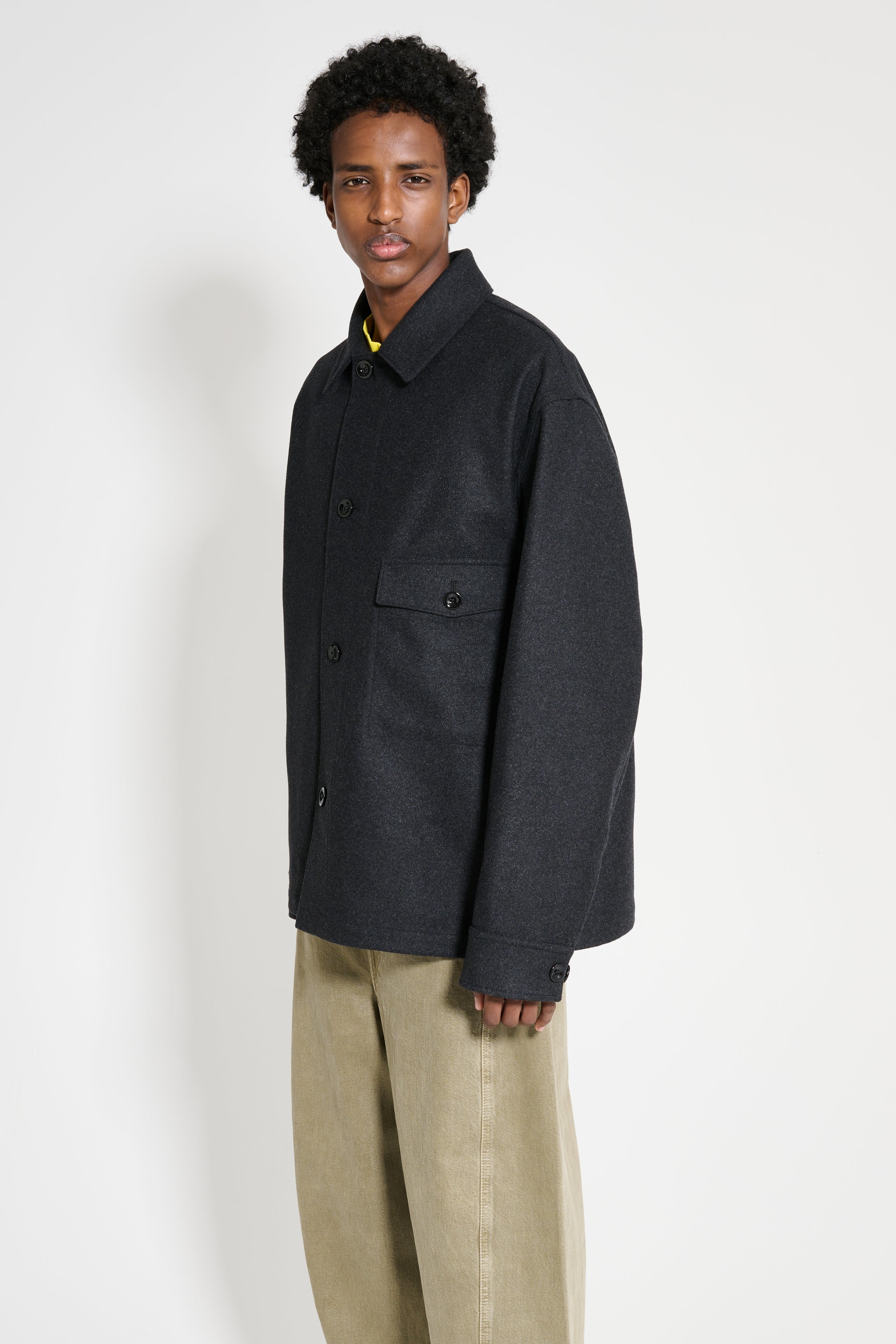 ジャケット・アウター LEMAIRE STAND COLLAR OVERSHIRT Lemaire Soft-Military-Overshirt | antonioli | REVERSIBLE