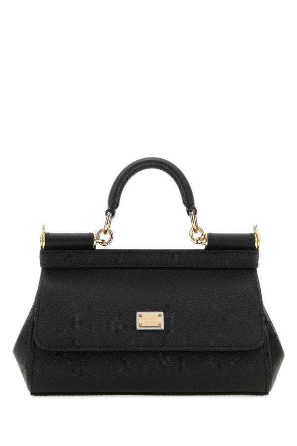 Dolce & Gabbana Woman Black Leather Small Sicily Handbag - 1