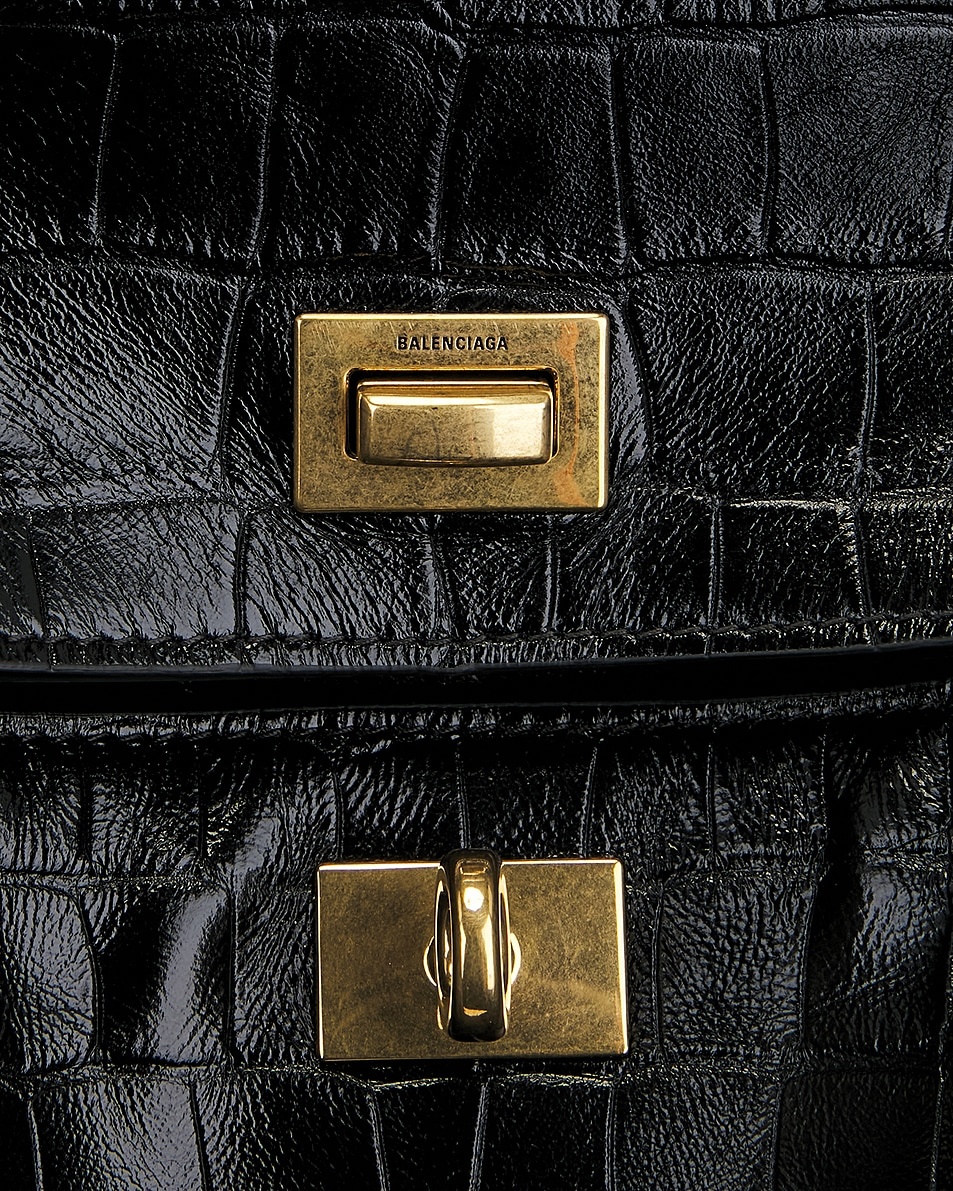 Rodeo Embossed Croc Medium Top Handle Bag - 8