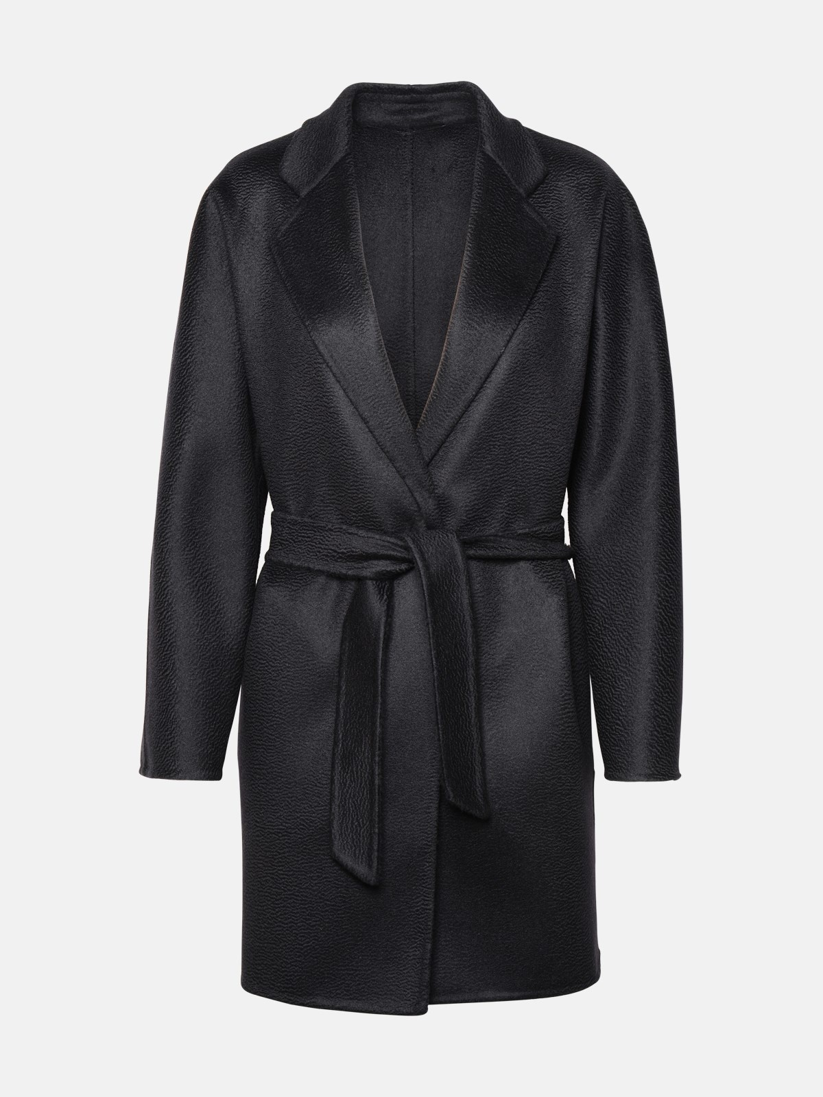 BLACK CASHMERE COAT - 1