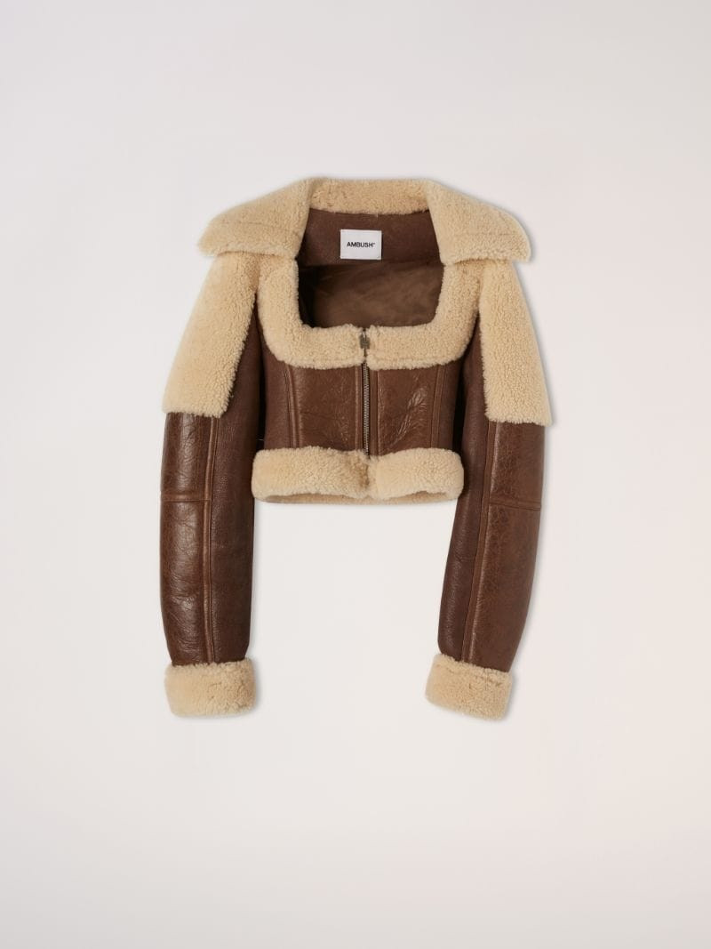 CROPPED SHEARLING JACKET 1