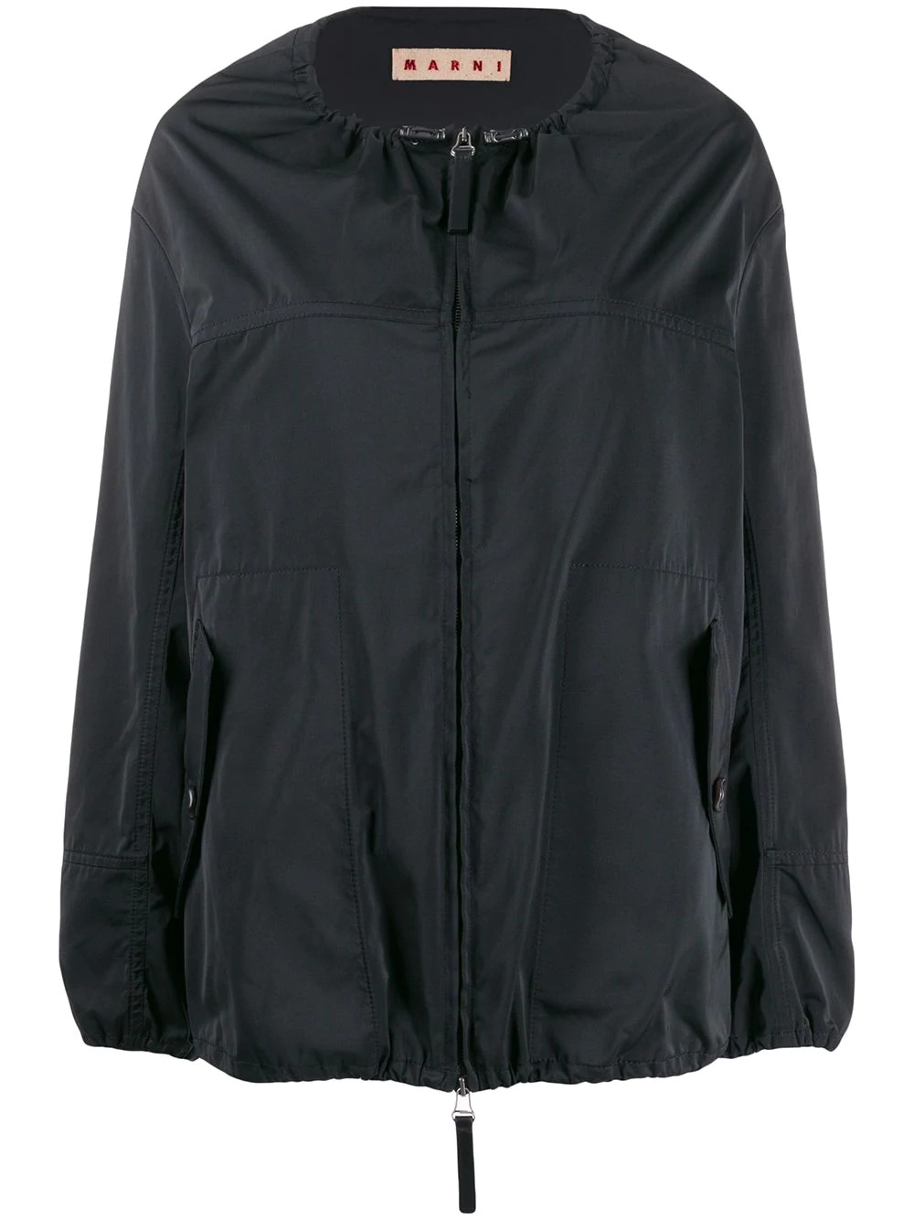 drawstring bomber jacket - 1