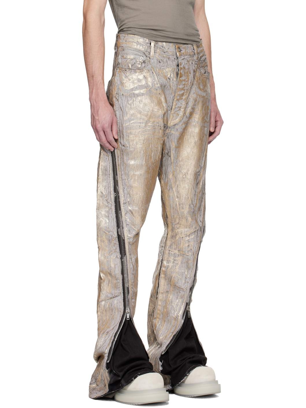Gold Hollywood Bolan Banana Jeans - 2