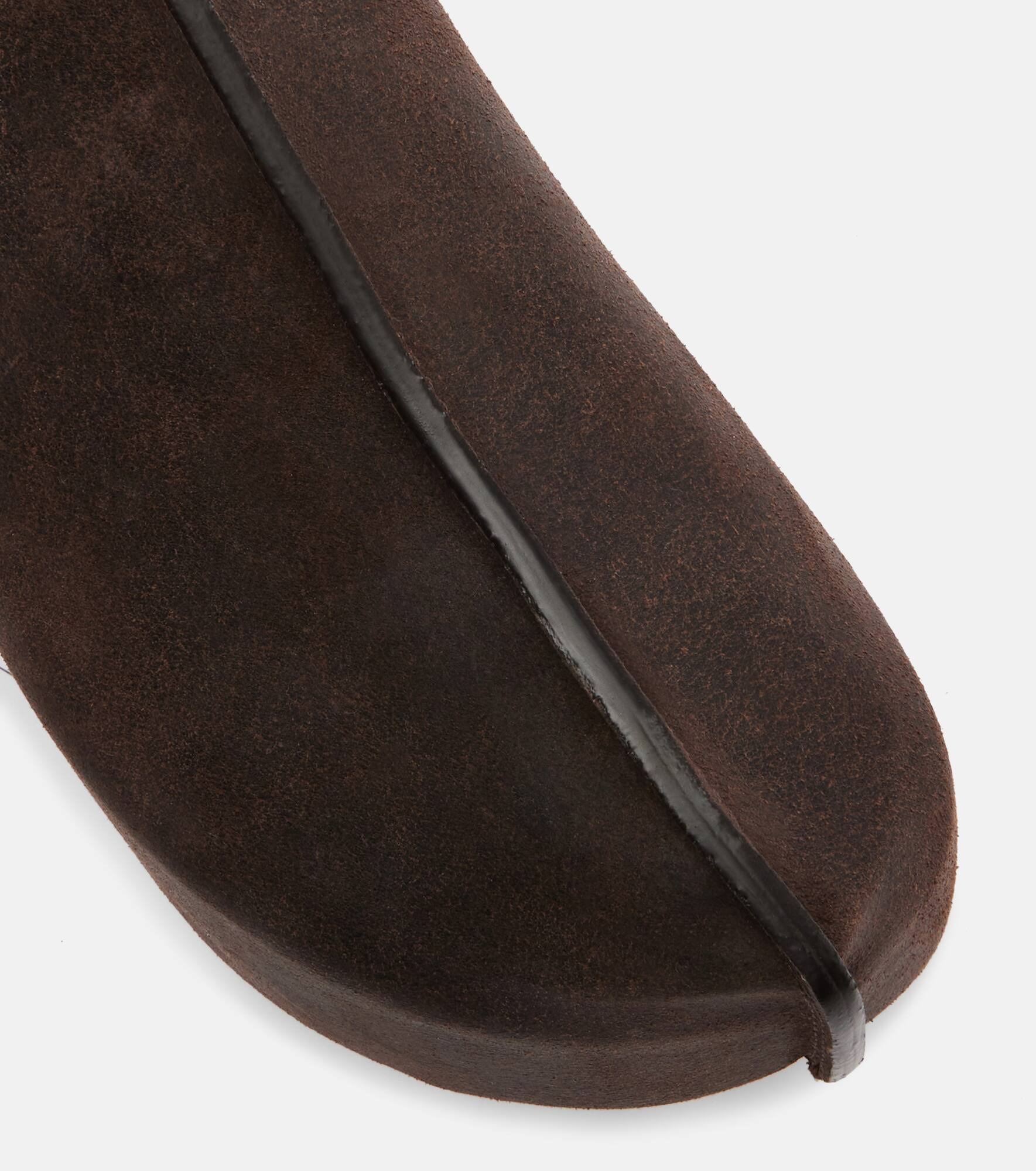 Suede platform mules - 5