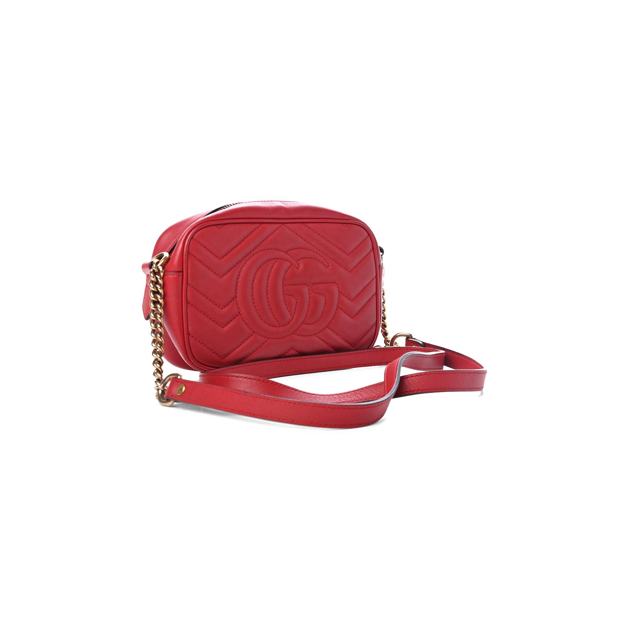 Gucci GG Marmont Matelassé Mini Bag 'Hibiscus Red' - 2