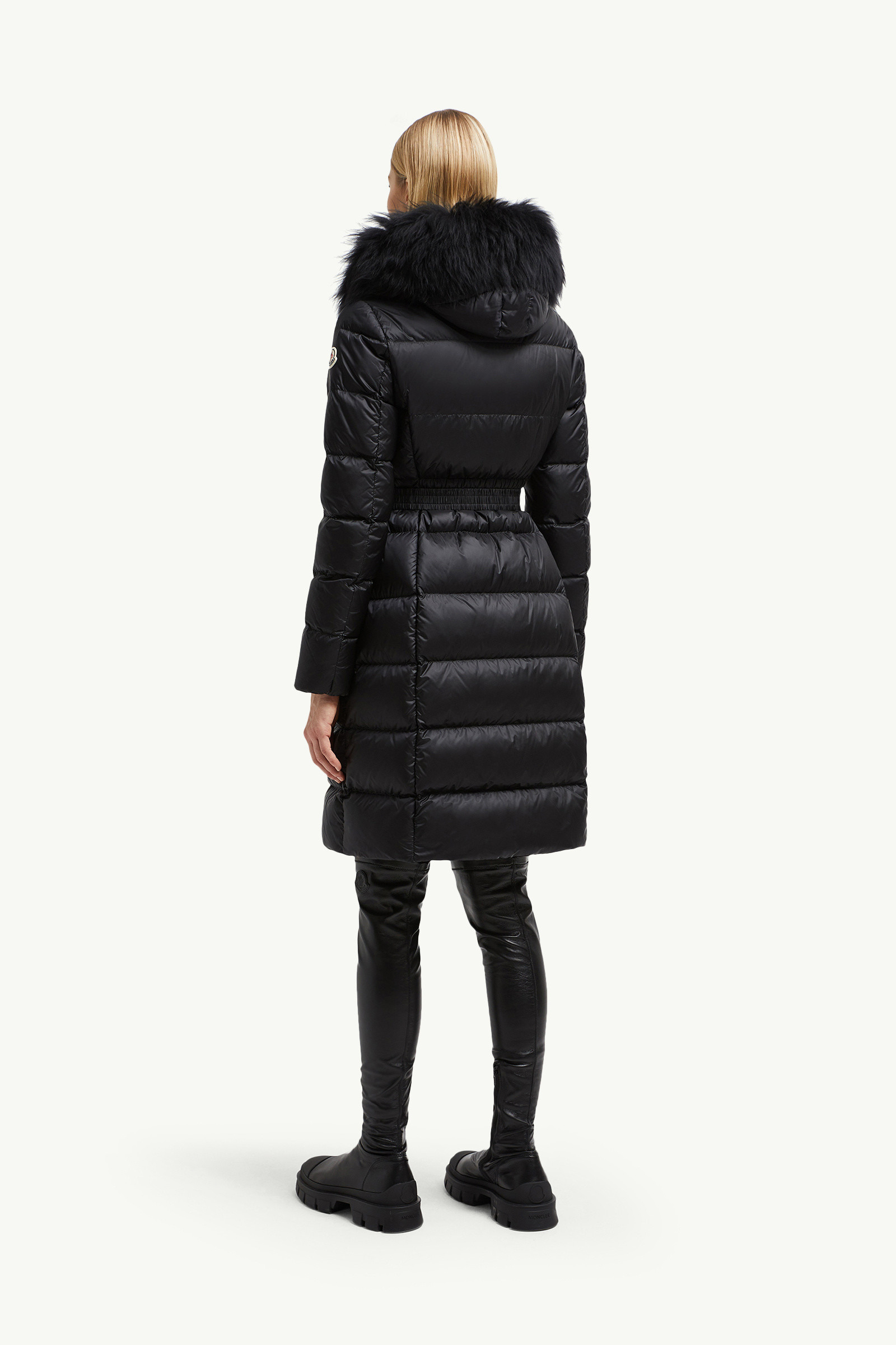 Boedic Hooded Shearling-Trimmed Long Down Jacket - 5
