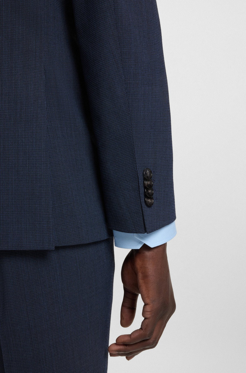 SLIM-FIT SUIT IN MICRO-PATTERNED STRETCH FABRIC 5