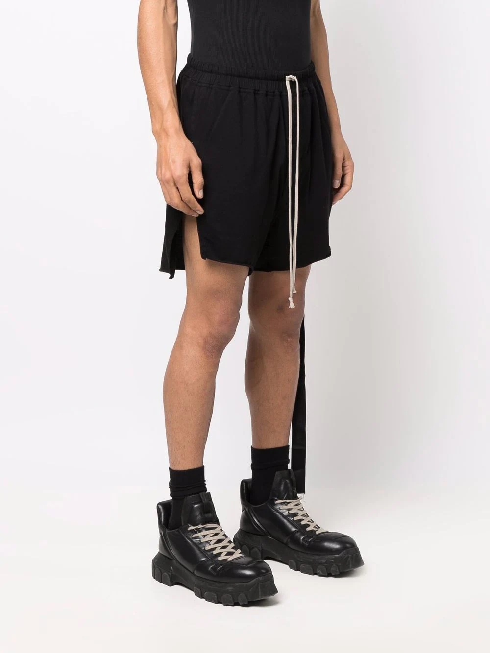 drawstring track shorts - 3