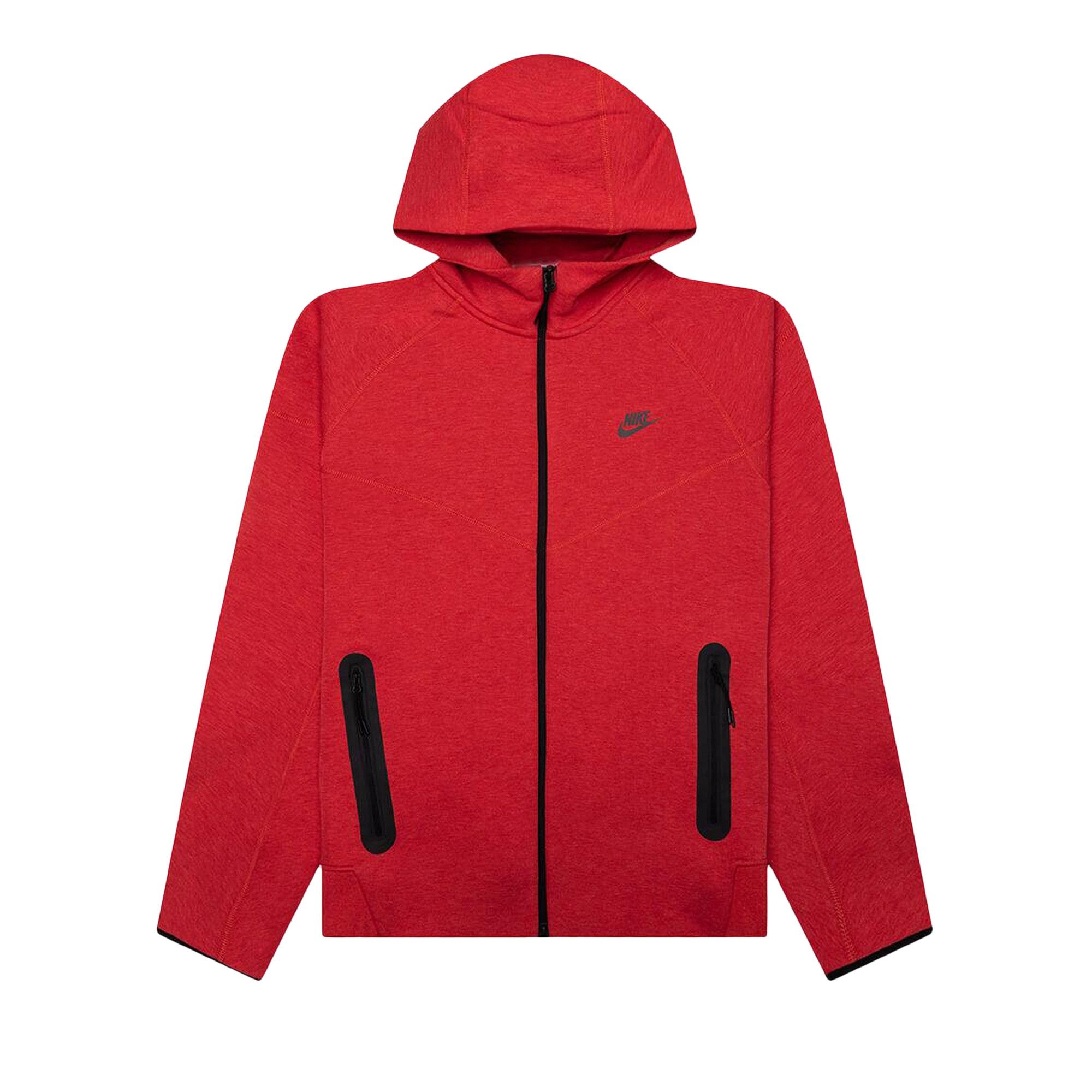 Nike Sportswear Tech Fleece Windrunner Hoodie 'Light University Red Heather/Black' - 1