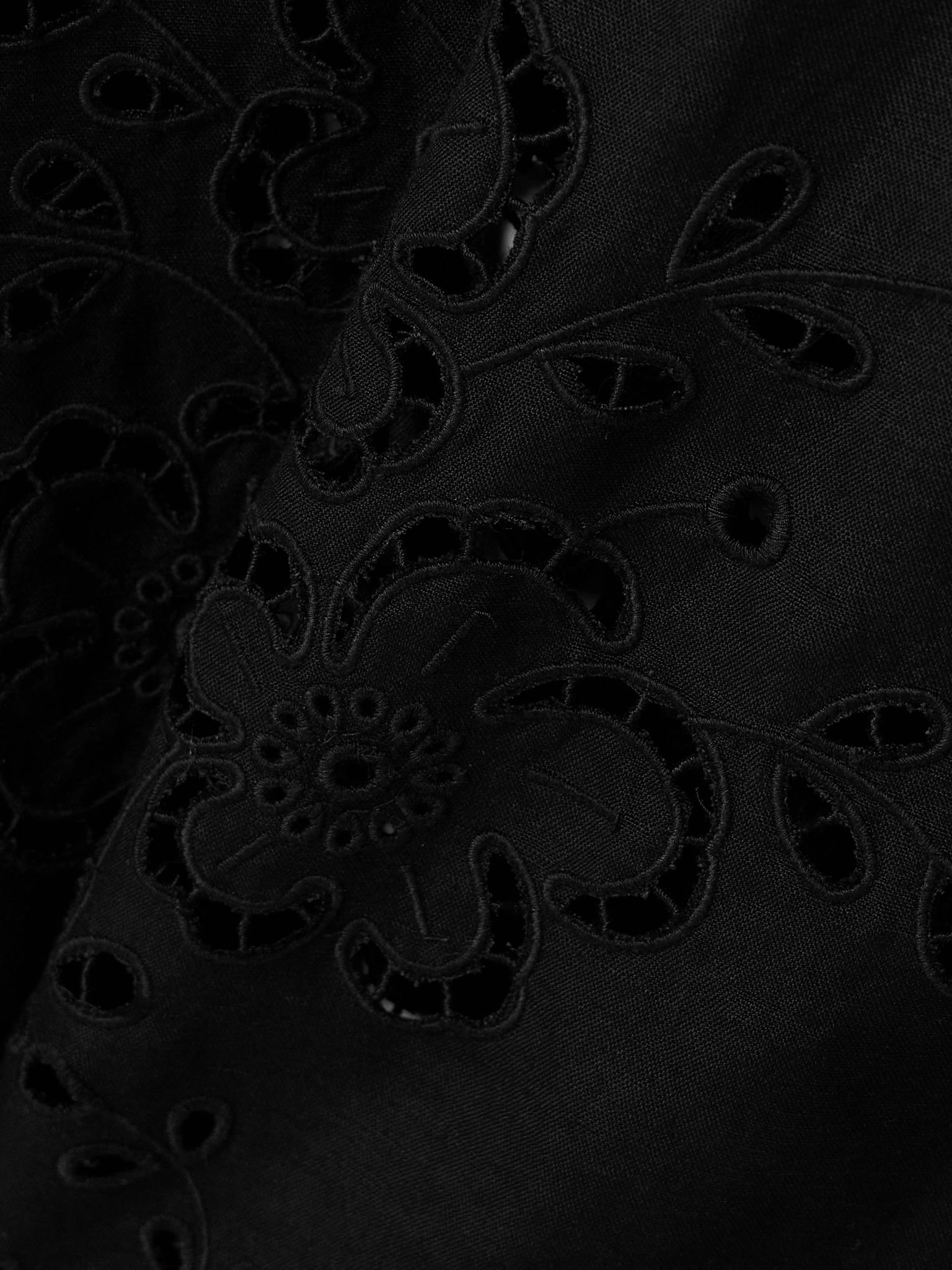 Lula broderie anglaise voile midi dress Black - 4